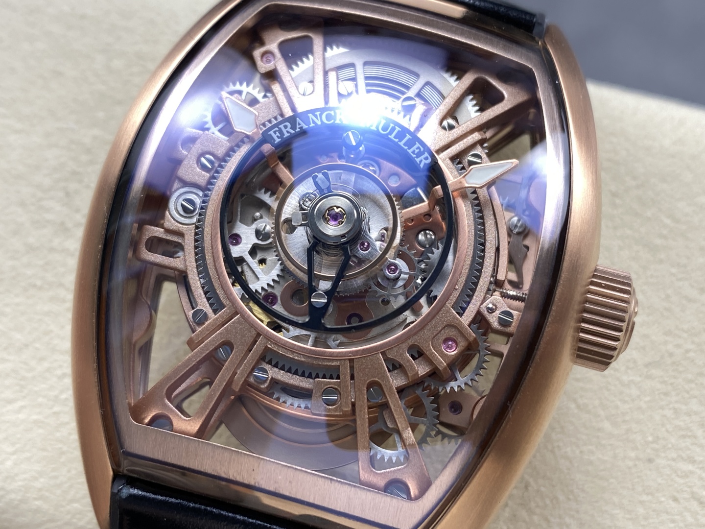 Franck Muller Curvex CX Grand Central Tourbillon Skeleton High End Watch Replicas Men s 36x53mm