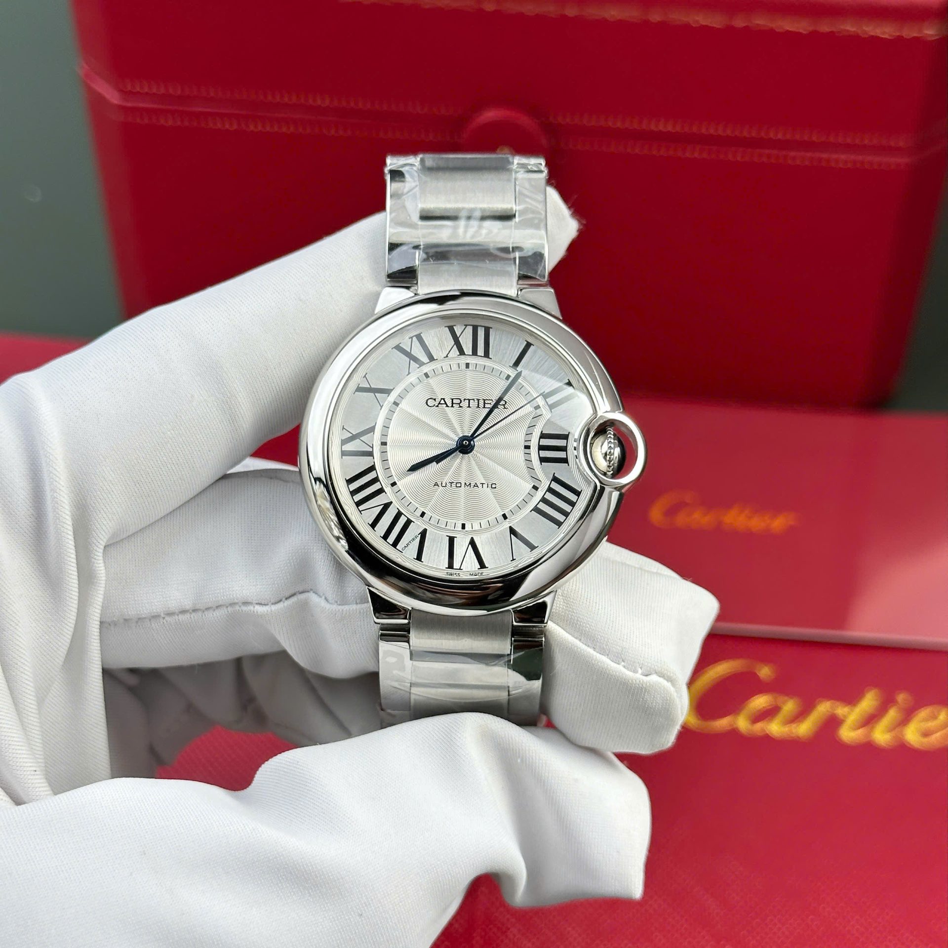 Cartier Ballon Bleu Replica Watch White Dial Metal Wire AF Factory 36mm