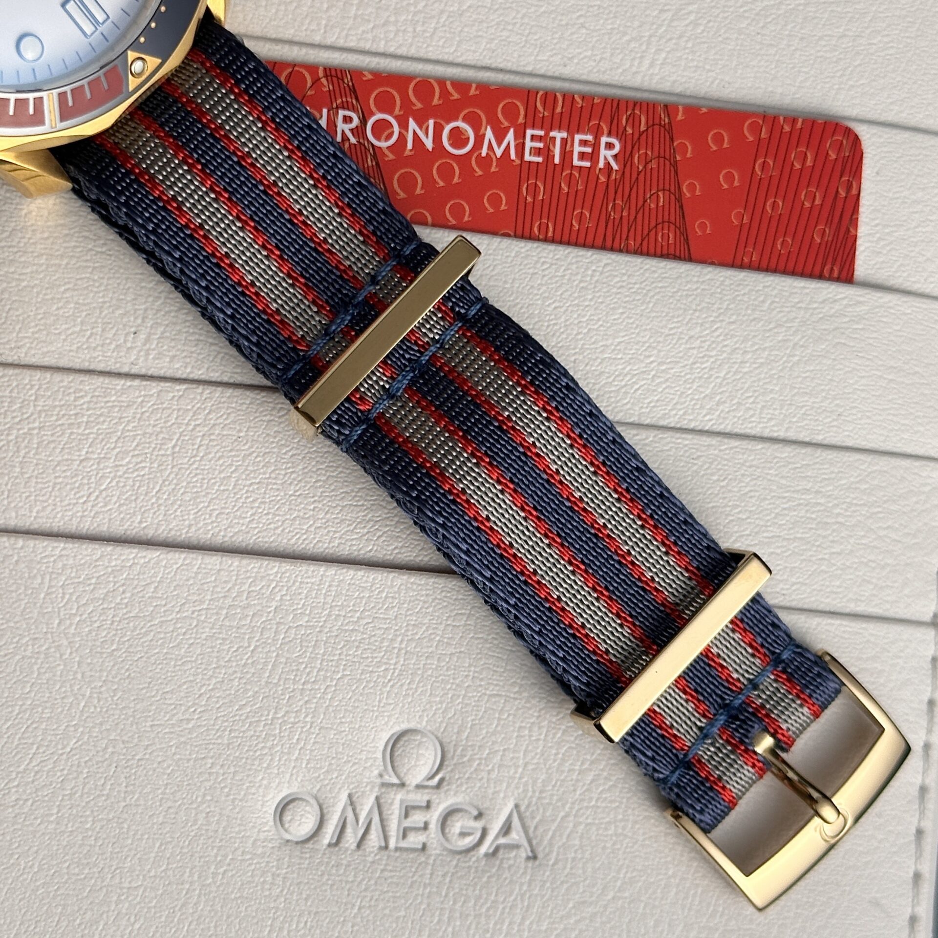 Omega Replica Watch Seamaster Diver 300M 007 Edition Nato Fabric Strap 42mm