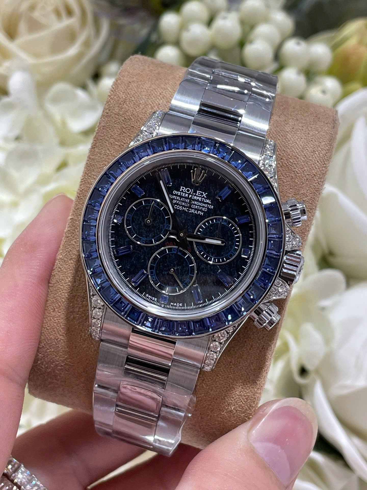 Rolex Daytona 126599TSA Imitation Watches 18K White Gold Wrapped   Synthentic Sapphire 40mm