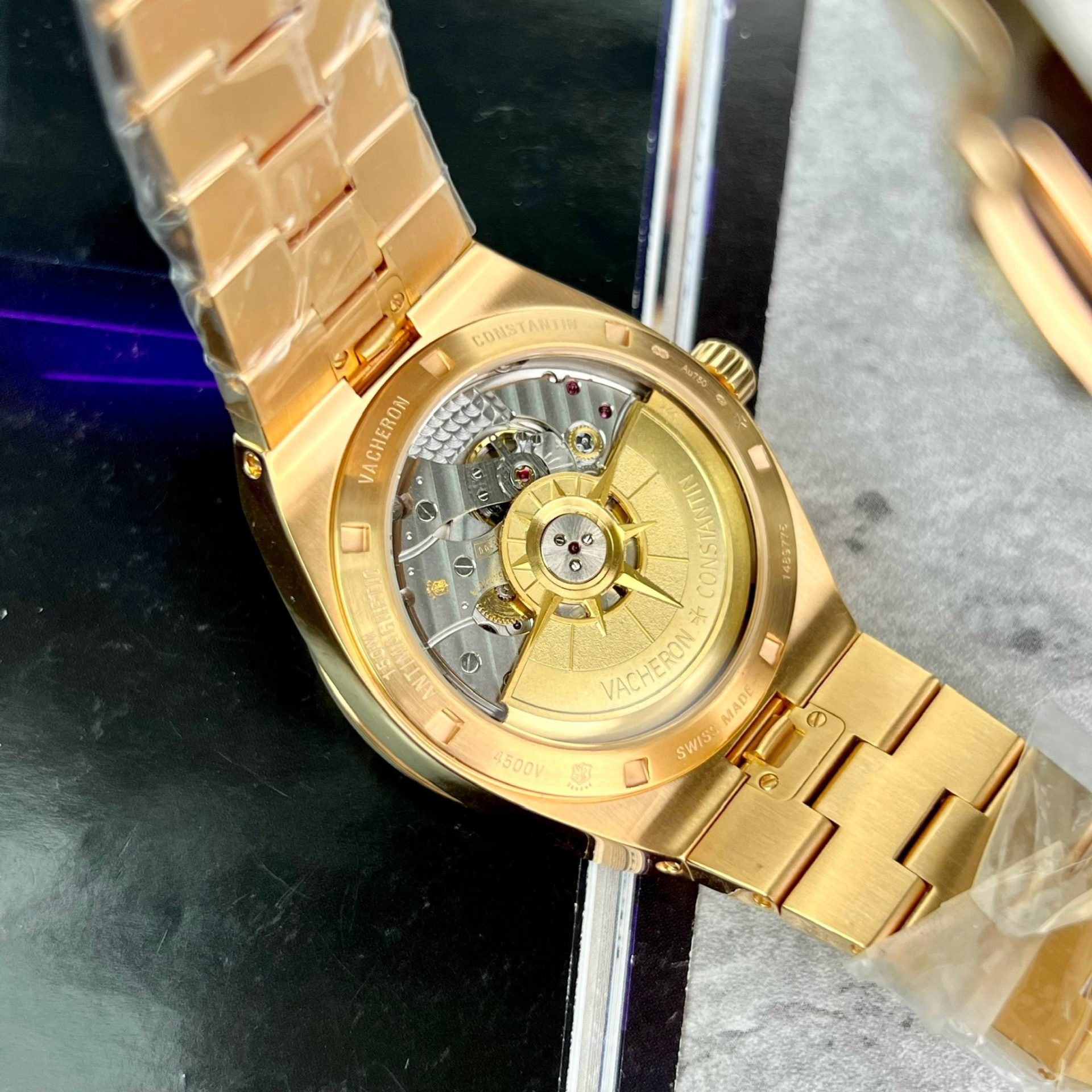 Vacheron Constantin Replica 1:1 Watch Overseas 4500V Blue Dial PPF Factory 41mm