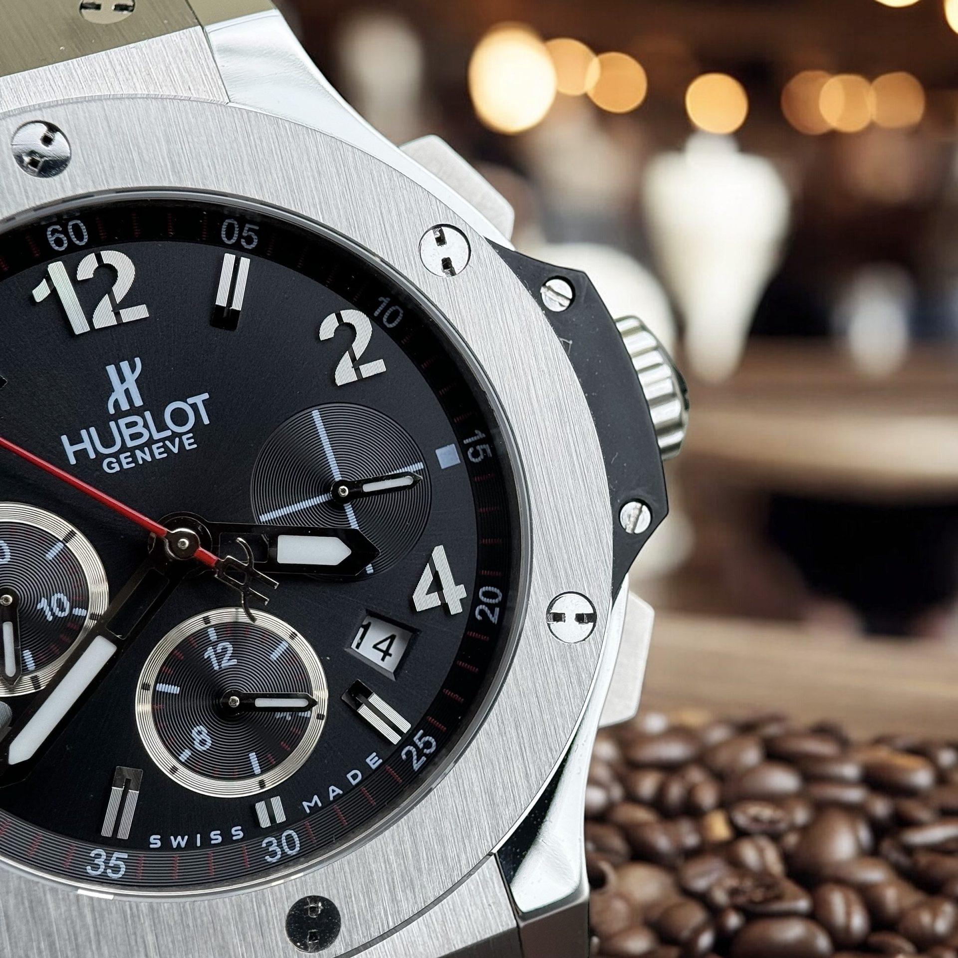 Hublot Replica 11 Watch Big Bang Chronograph Face Black Titanium Automatic 44mm