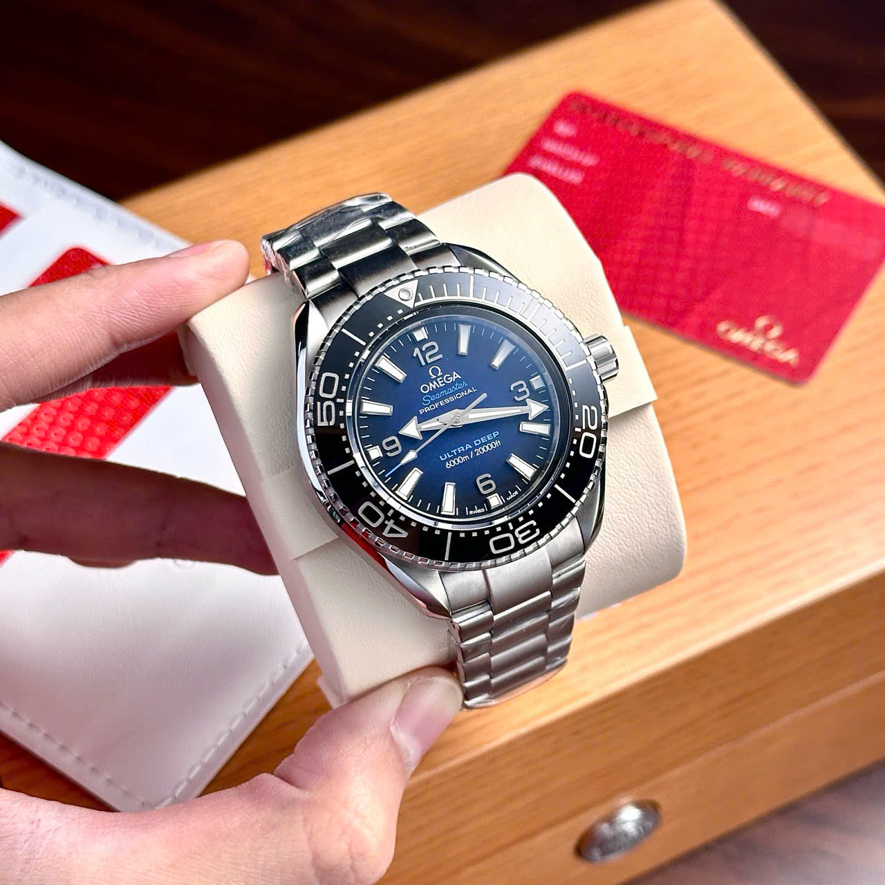 Omega Seamaster Planet Ocean 6000M Ultra Deep Replica Watches Blue Dial VSF 45.5mm