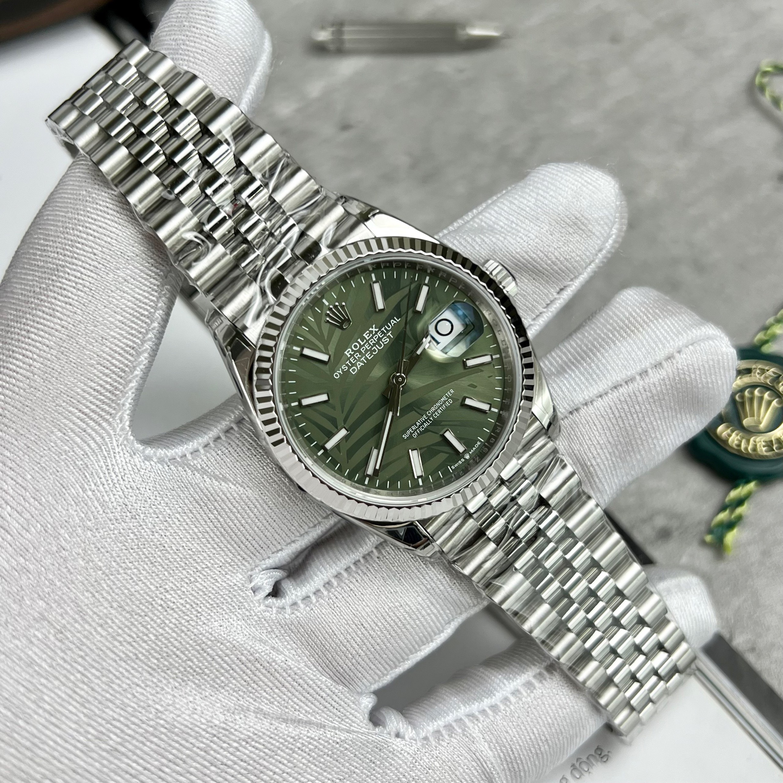 Rolex Replica 1:1 Watch DateJust 126234 Palm Leaf Dial Factory VS 36mm
