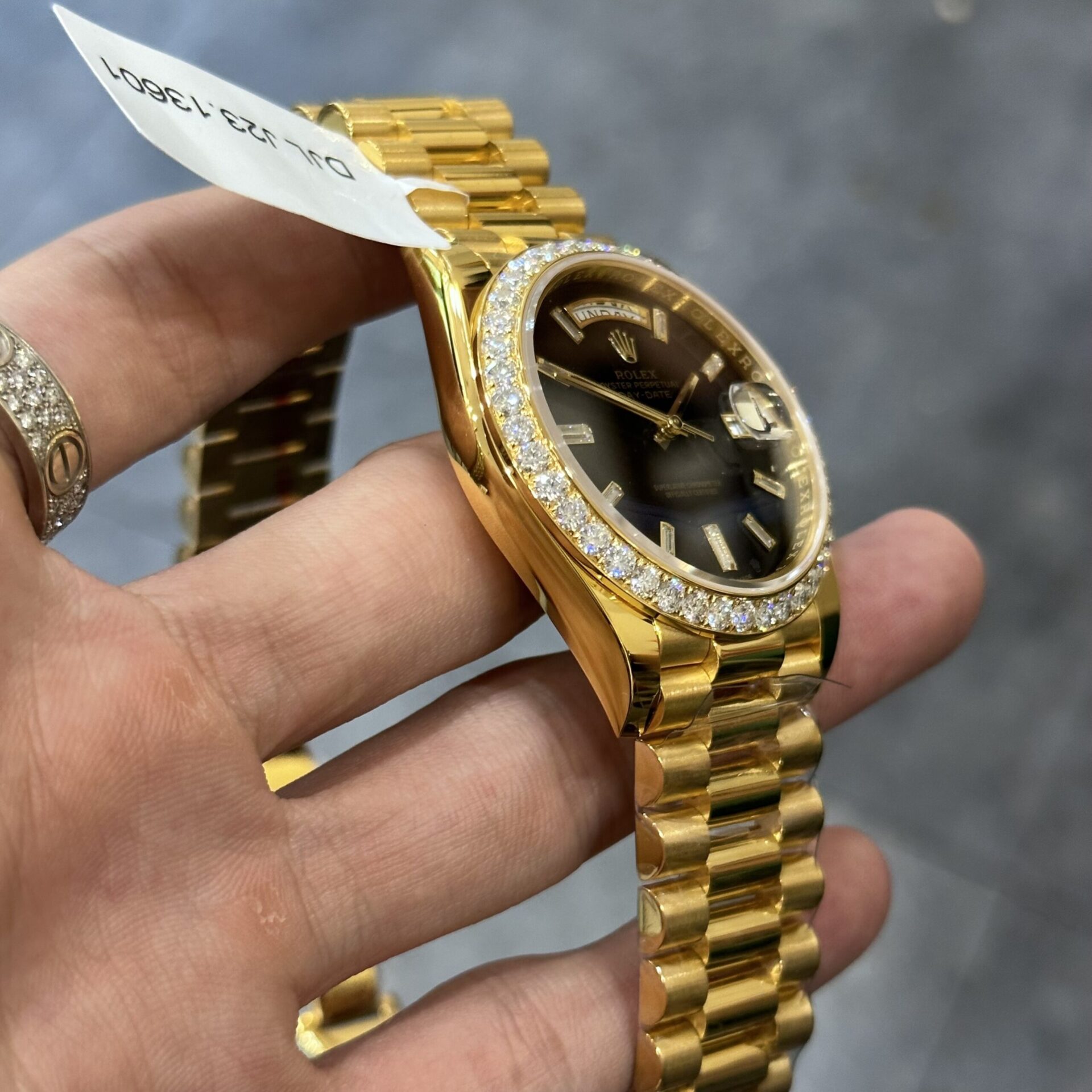 Rolex Replica Watch Day-Date 228238 Gold Wrapped With Moissanite GM V2 152gram 40mm