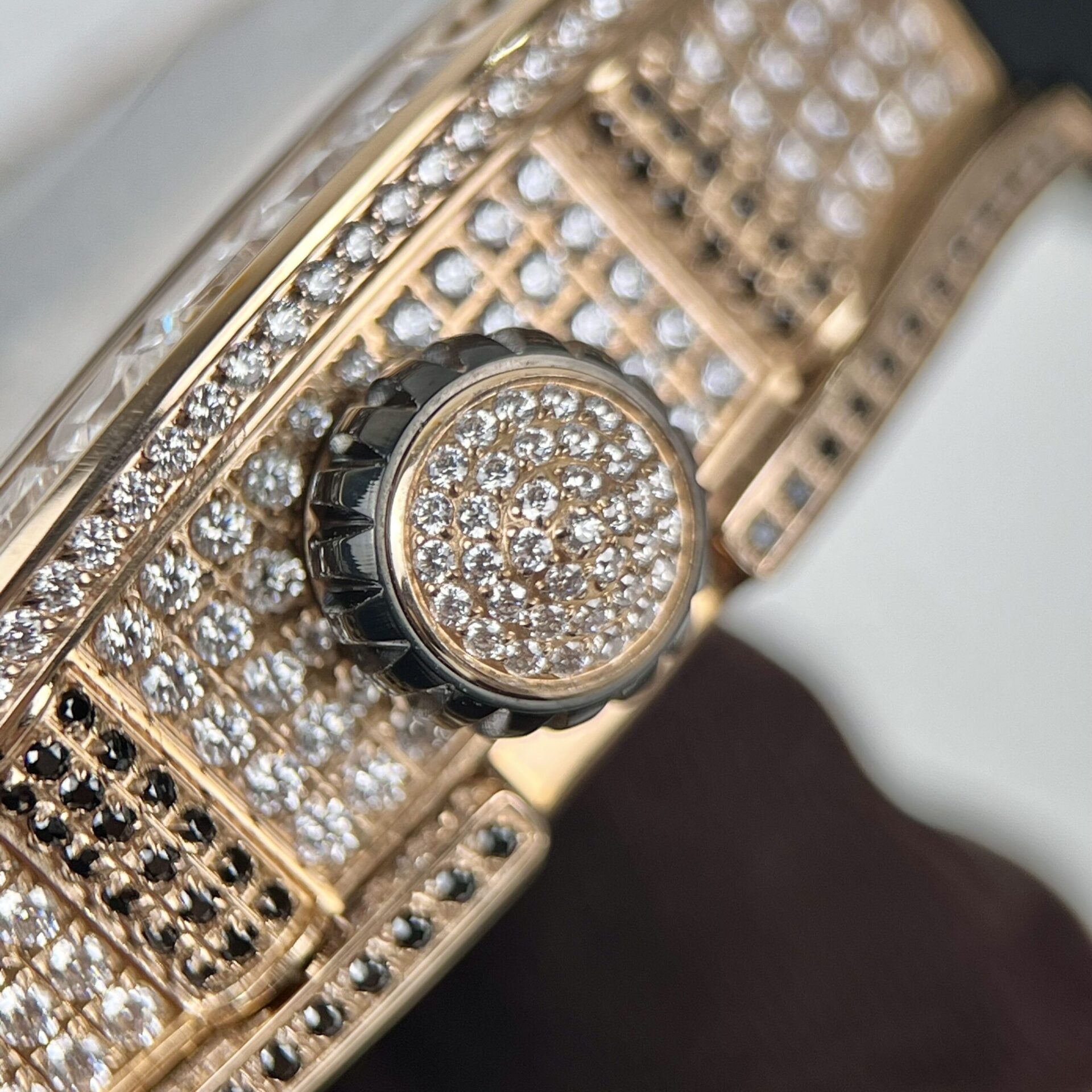 Richard Mille RM51-02 Rose Gold Baguette Replica Watch 40MM