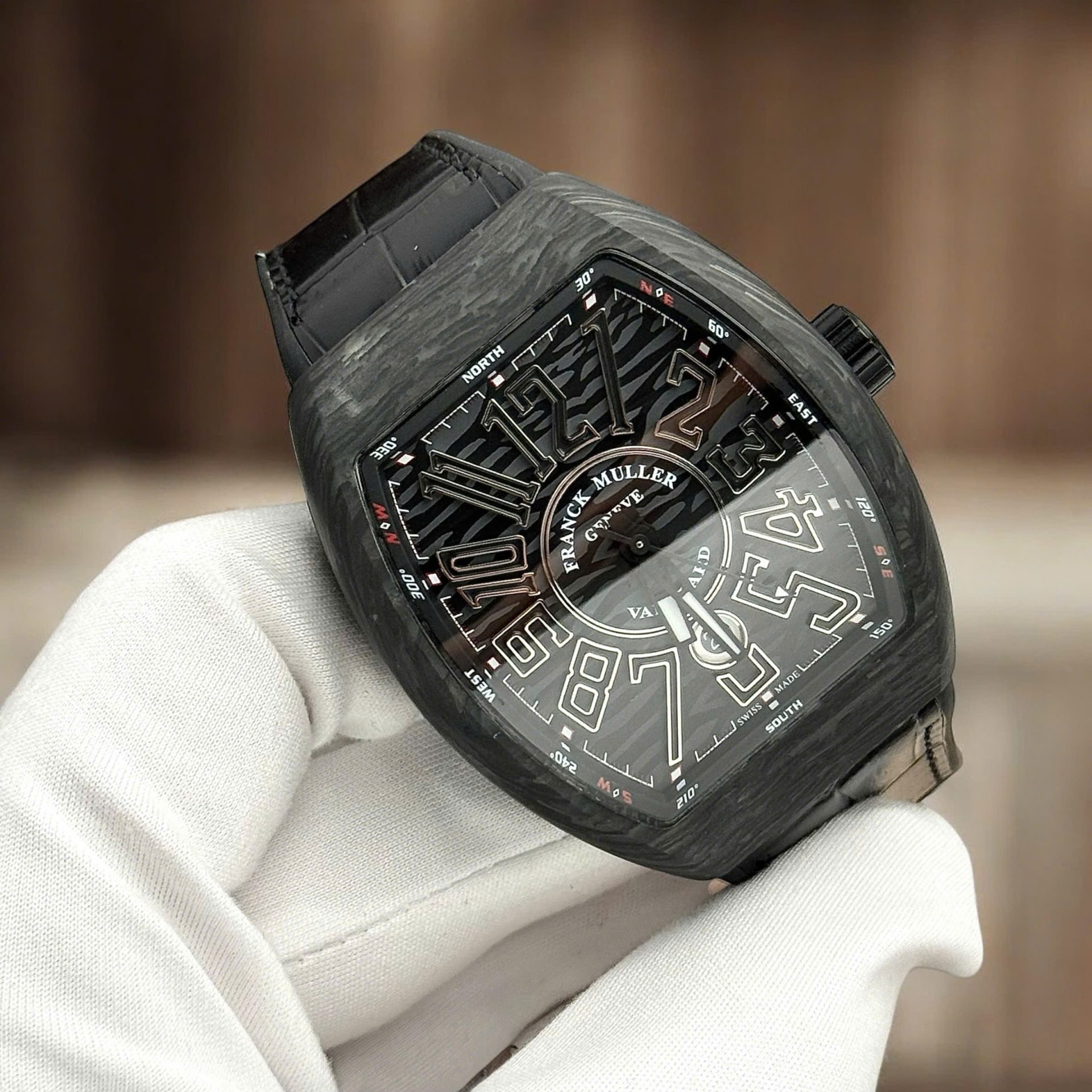 Franck Muller Knock Off Watches Vanguard V45 Black Carbon Automatic Movement ABF Factory 45mm