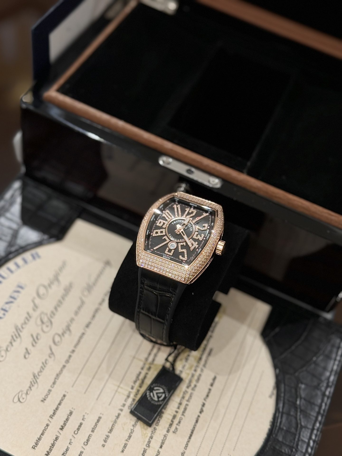 Franck Muller Vanguard Yachting V45 SC DT Black Diamond Best Replica Watch ABF 45mm