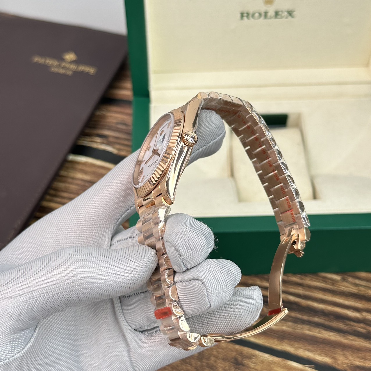 Rolex Replica 1:1 Watch Day-Date Rose Gold White Dial EW Factory 40mm