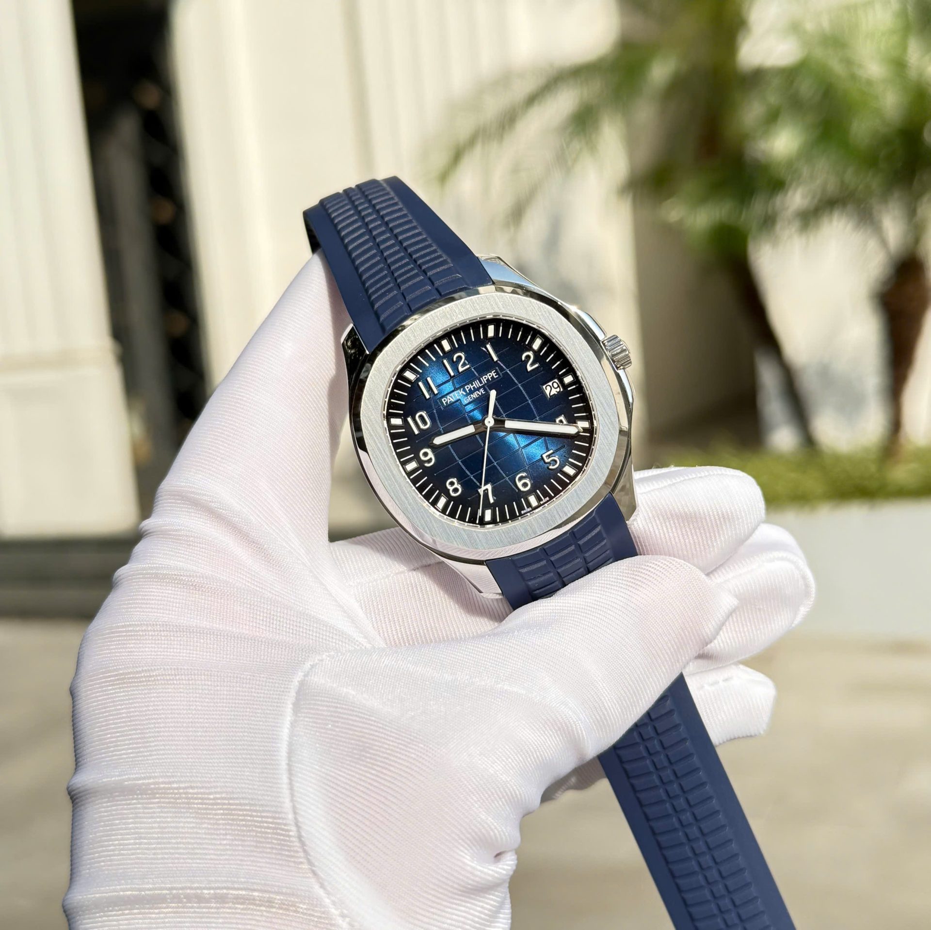 Patek Philippe Aquanaut 5168 Knock Off Watches Blue Dial Rubber Strap Custom BBF Factory 42,2mm