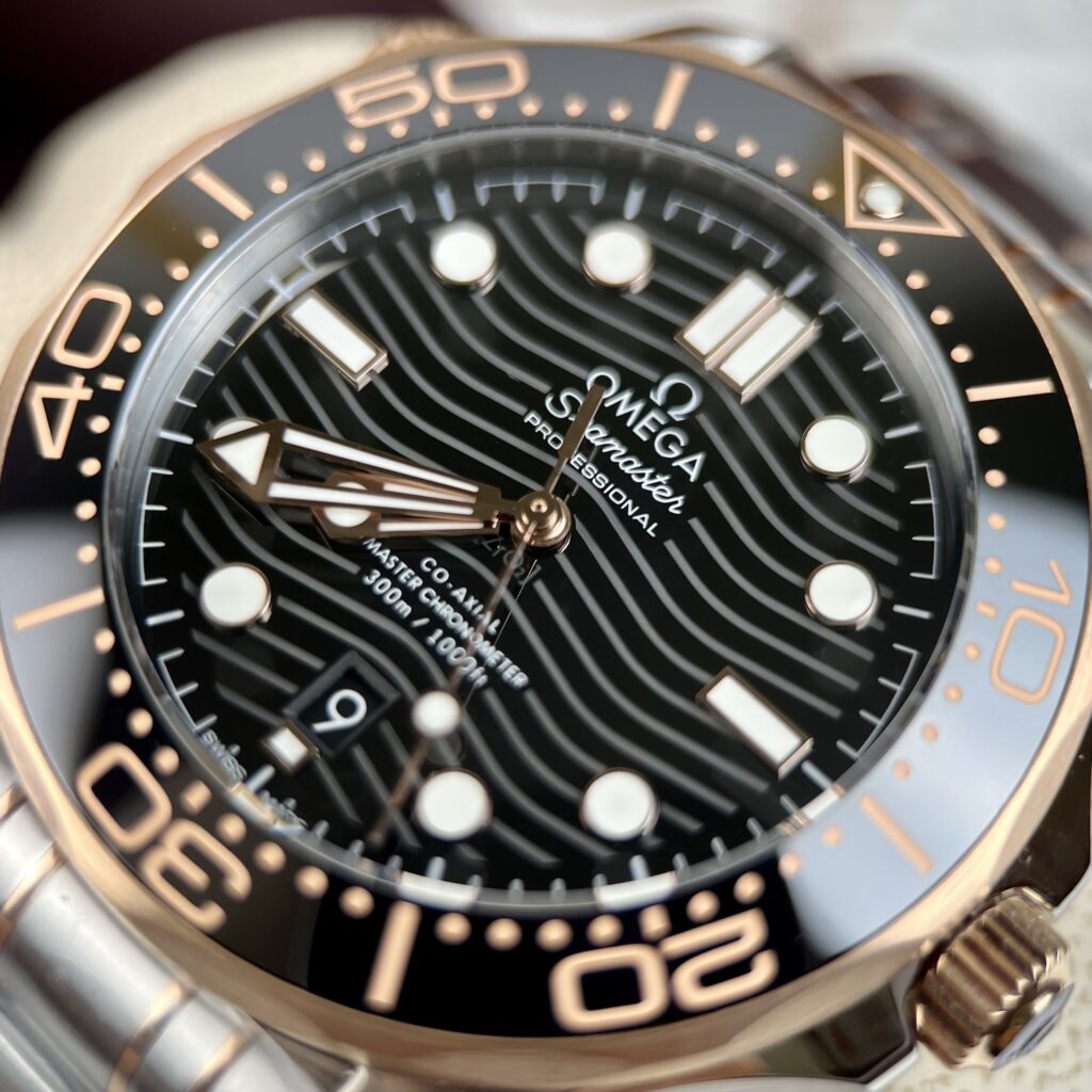 Omega Replica 1:1 Watch Seamaster Black Wave Pattern Demi Factory VS 42mm