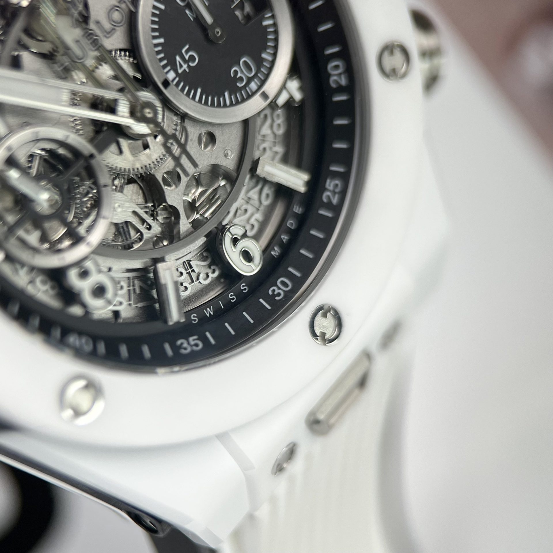 Hublot Replica 11 Watch Big Bang Unico White Ceramic Factory BBF 42mm