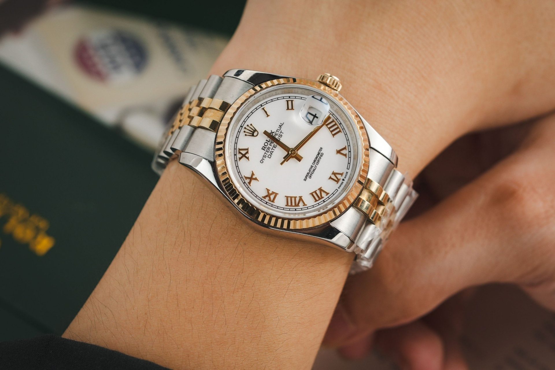Rolex Replica 1:1 Watch DateJust 126233 Roman Numerals Gold Wrapped GM Factory 36mm