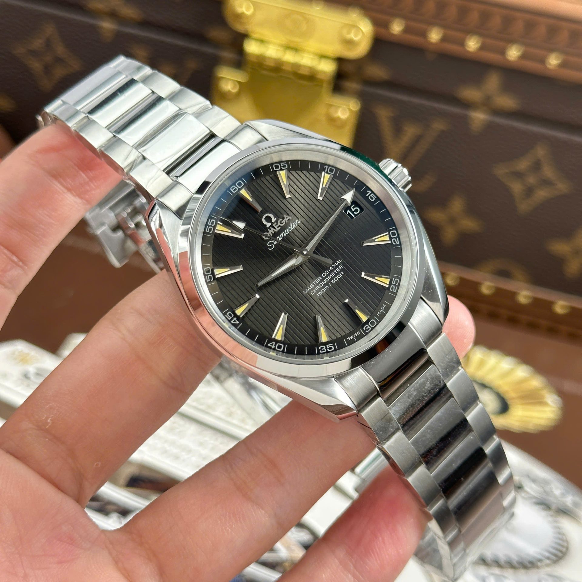 Omega Seamaster Aqua Terra 150M Best Replica Watches Green Dial Metal Wire VS Factory 41mm