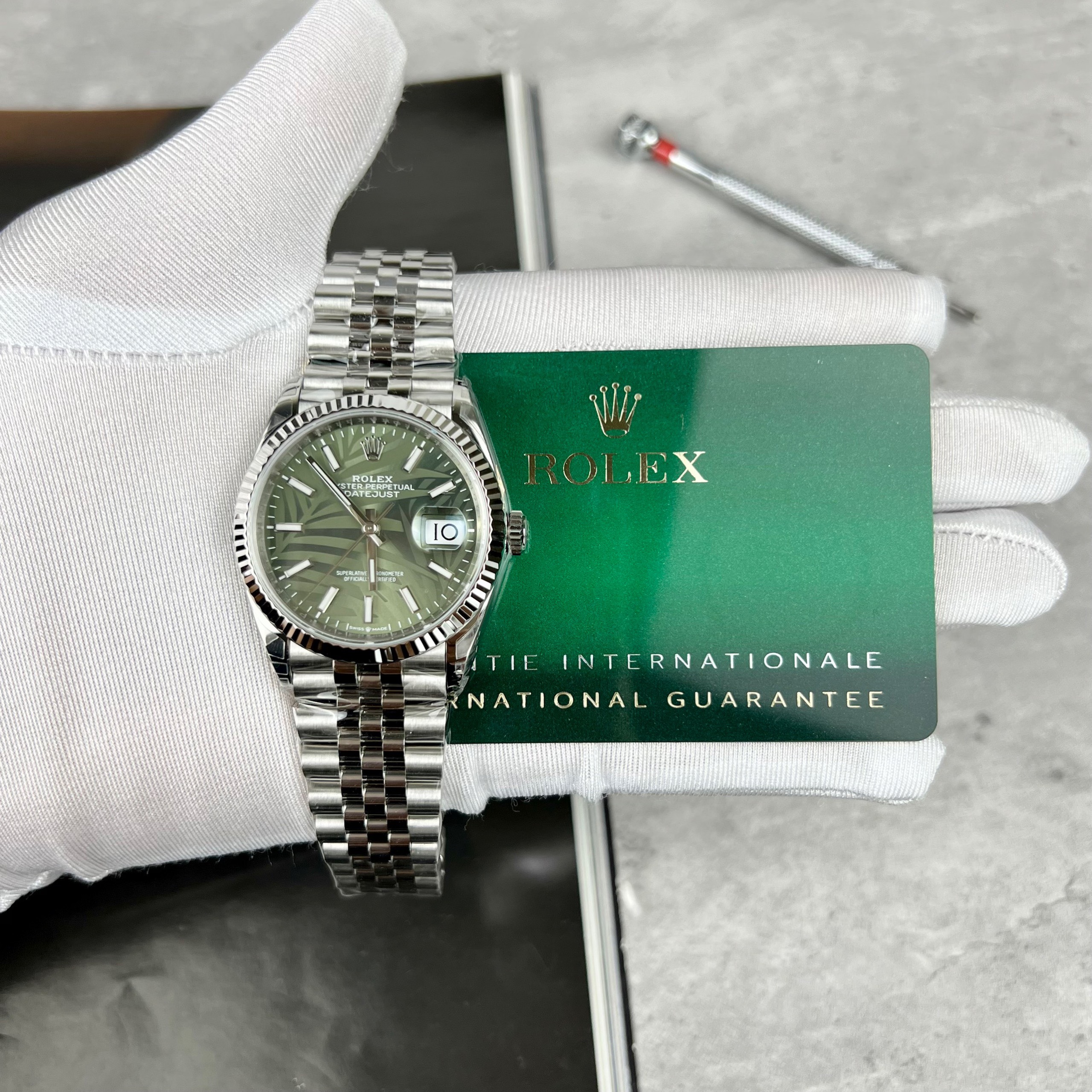 Rolex Replica 1:1 Watch DateJust 126234 Palm Leaf Dial Factory VS 36mm