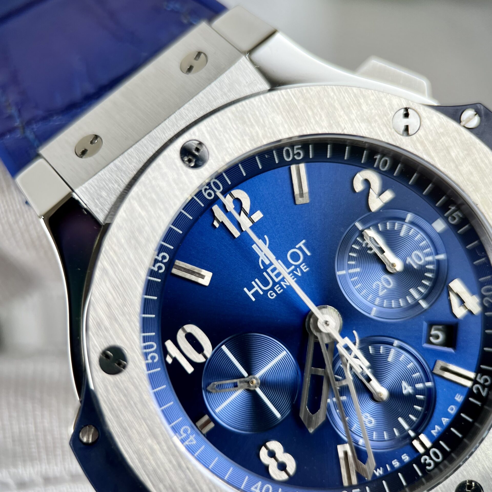Hublot Replica 11 Watch Big Bang Chronograph Titanium Blue 44mm