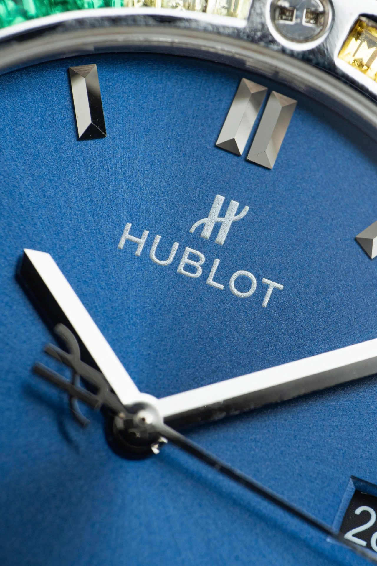 Hublot Classic Fusion Titanium Rainbow Refined Synthentic Gemstones Bezel Best Copy 42mm