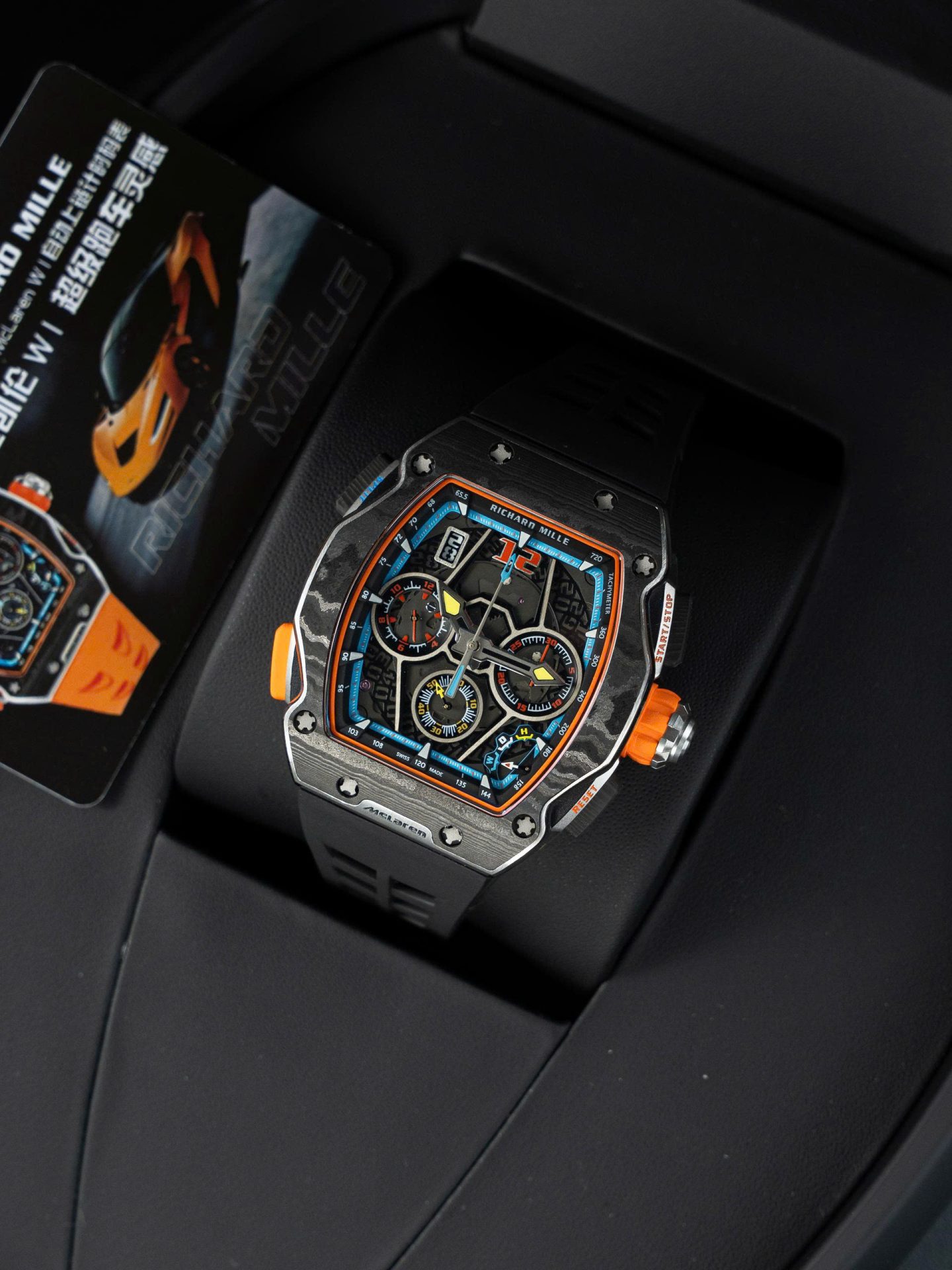 Richard Mille RM65-01 Imitation Watches Black Rubber Strap 44.5×49.9mm