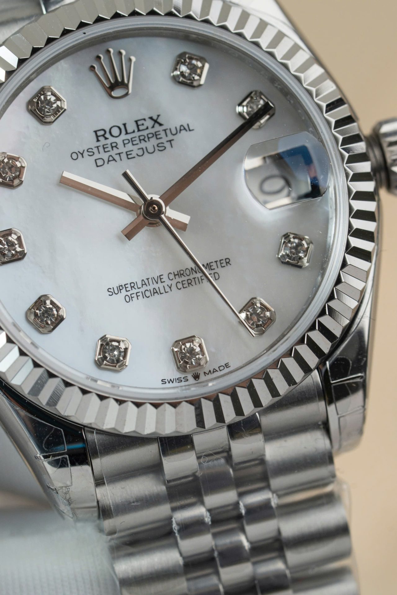 Rolex DateJust Lady Fake Watch Dial Mother Of Pearl Jubilee Strap 31mm
