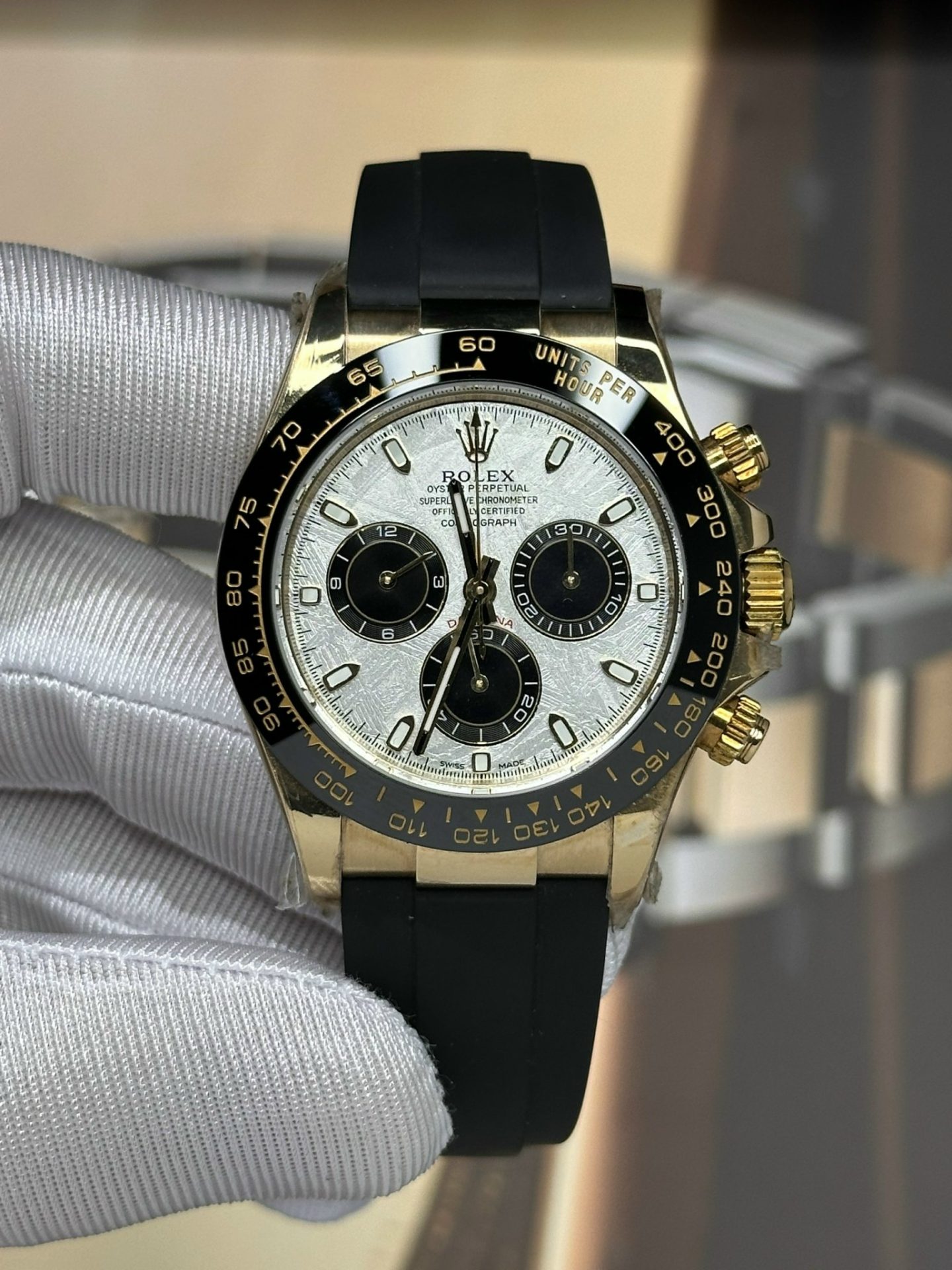 Rolex Replica 11 Watch Cosmograph Daytona Meteorite Dial Rubber Strap 40mm