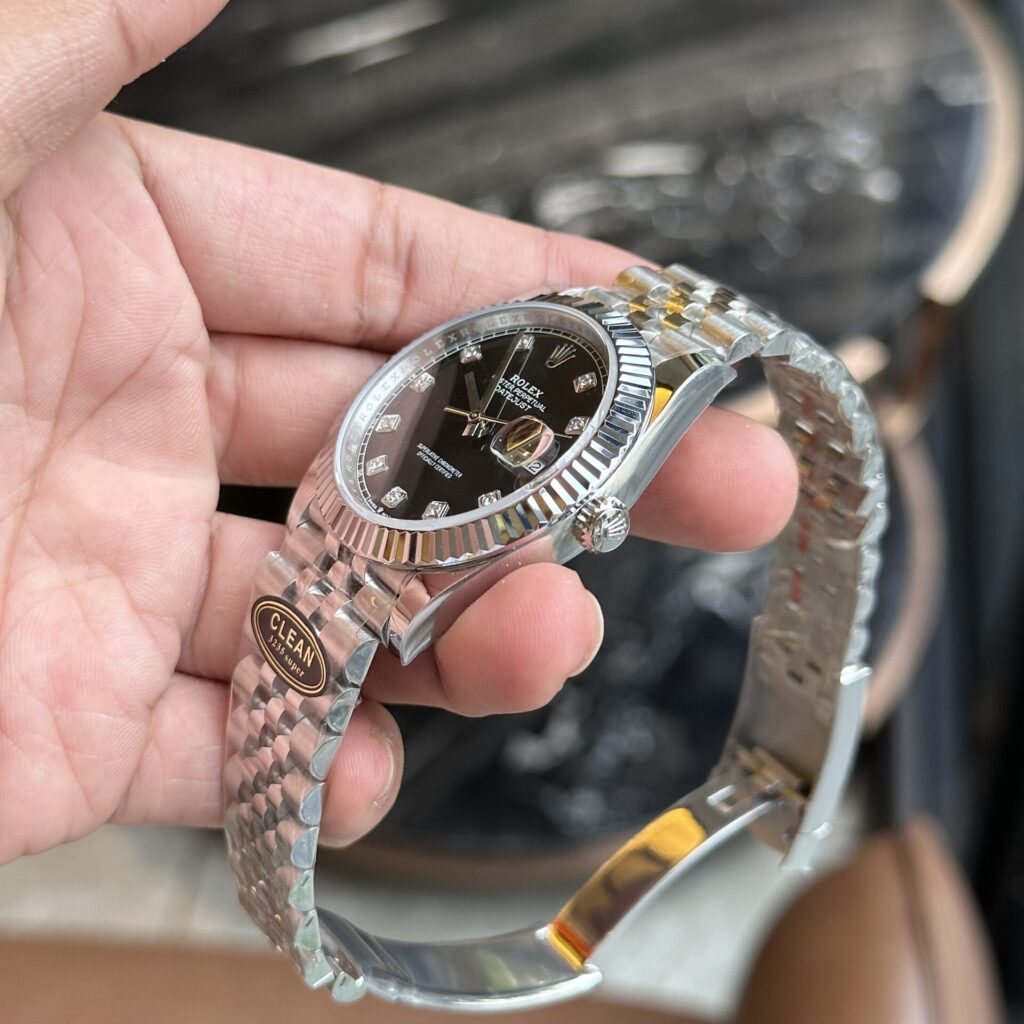 Rolex Replica 1:1 Watch Datejust 126334 Black Dial With Diamond Numbers Clean 41mm