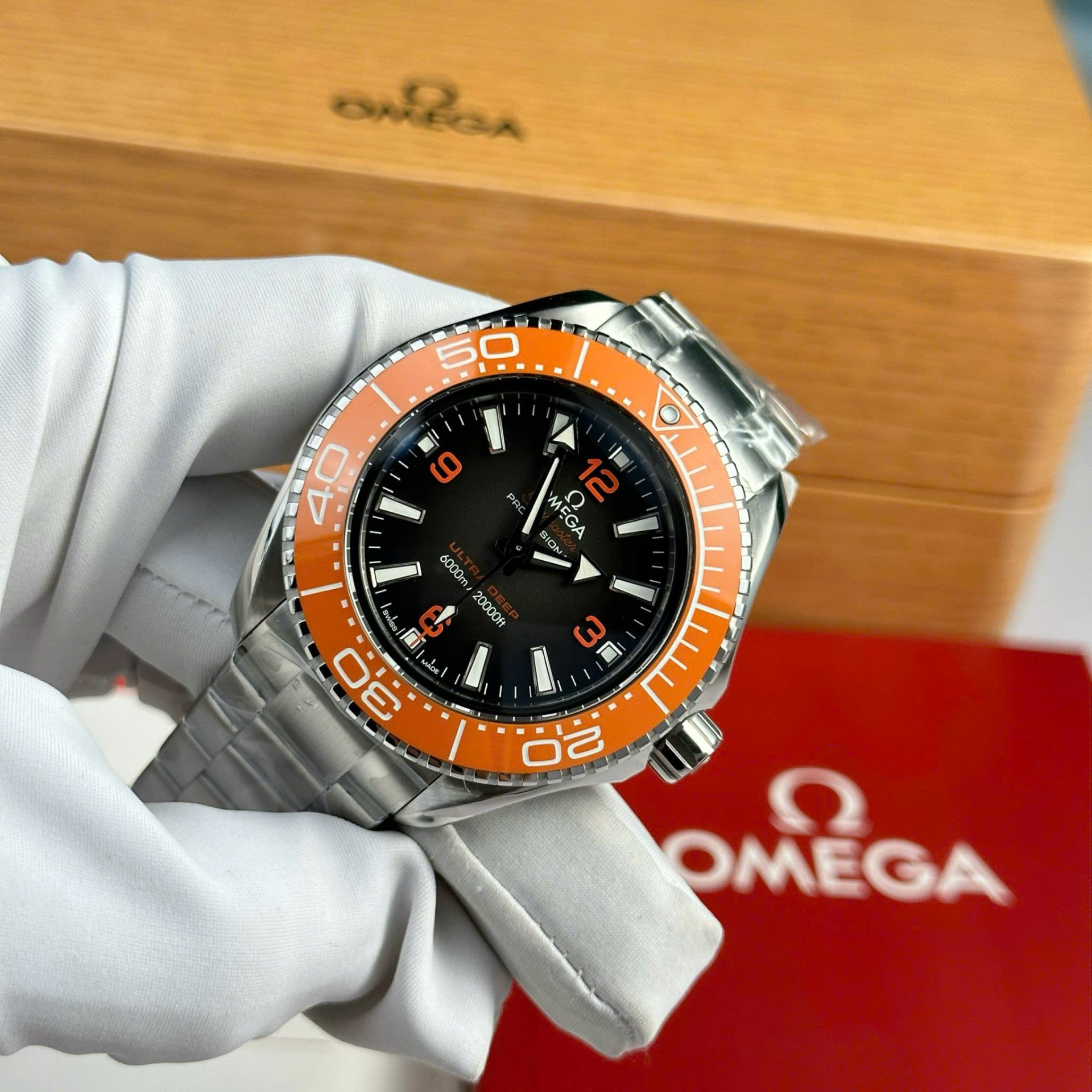 Omega Seamaster Planet Ocean 6000M Ultra Deep Replica Watch Black Dial VS Factory 45.5mm