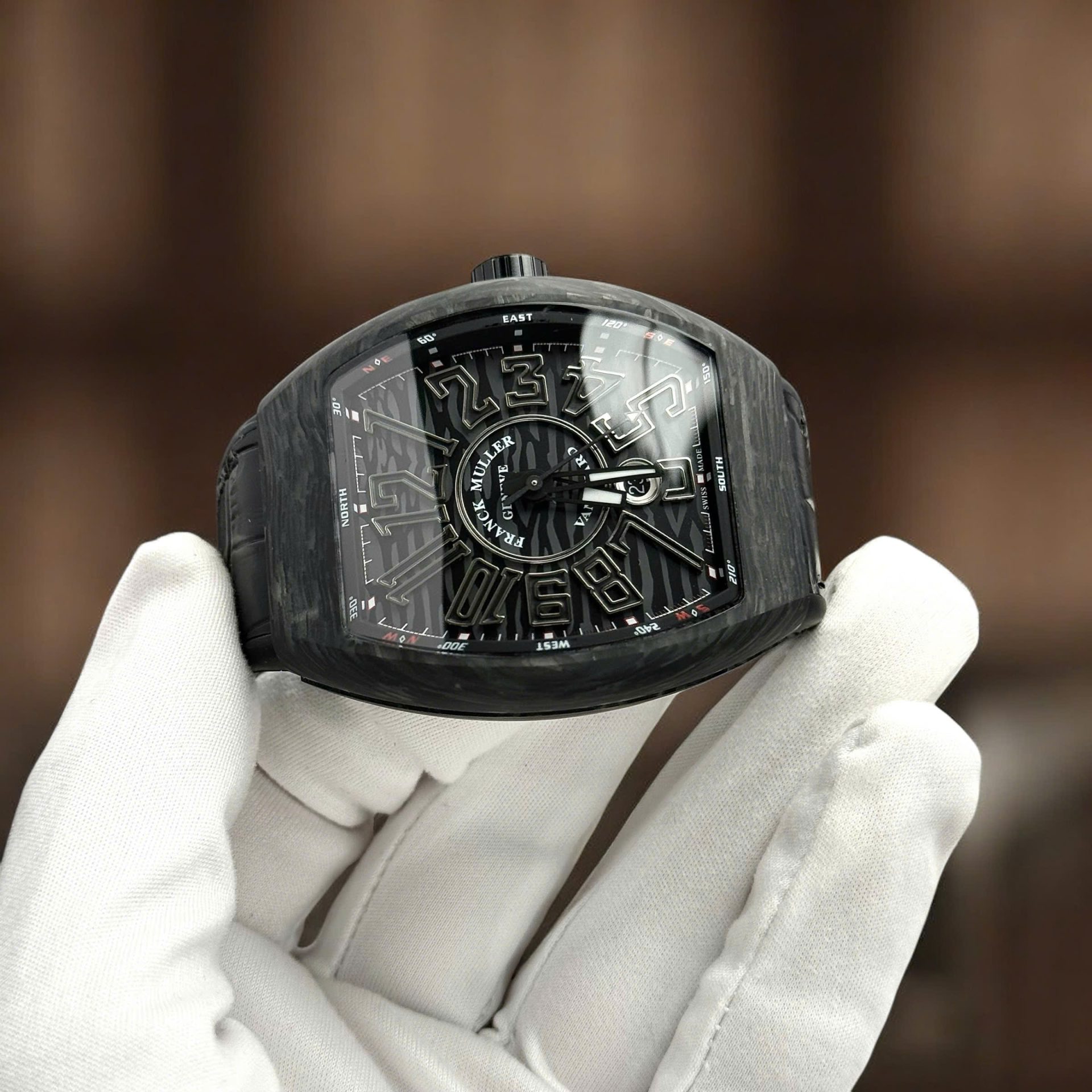 Franck Muller Knock Off Watches Vanguard V45 Black Carbon Automatic Movement ABF Factory 45mm