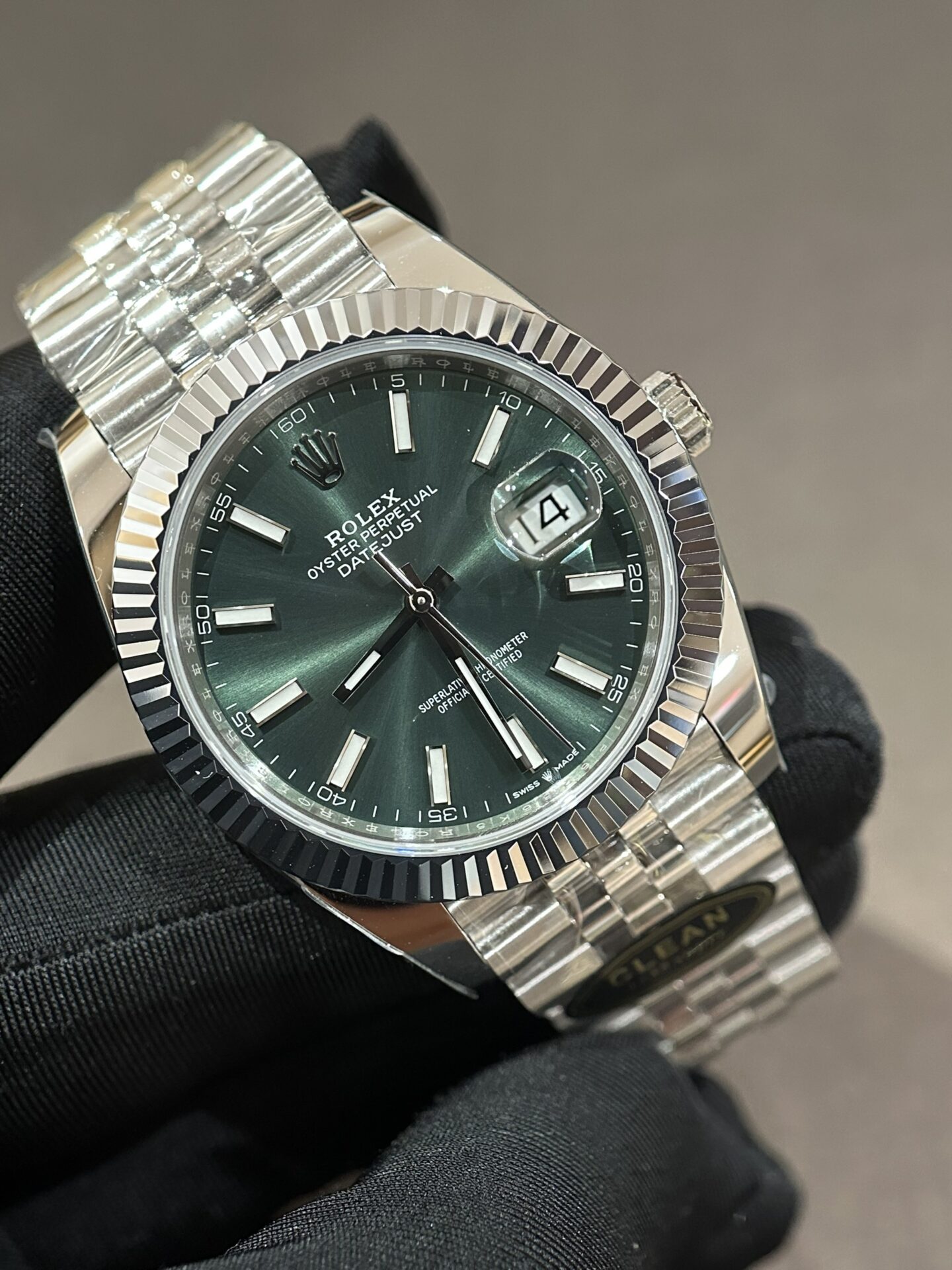 Rolex DateJust 126334 Green Dial Replica 1:1 Watch Factory Clean 41mm