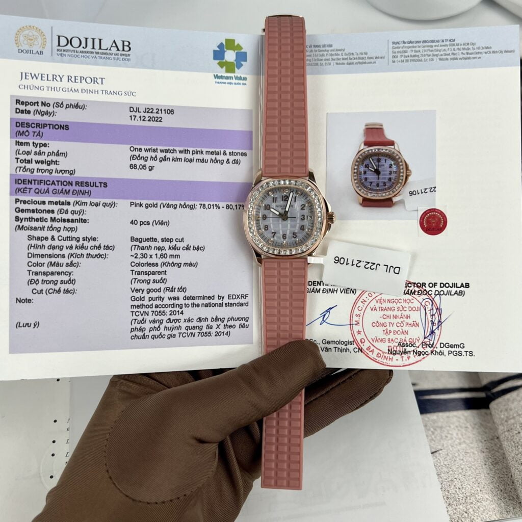 Patek Philippe Replica 11 Watch Aquanaut 5072R Gold Wrapped Moissanite Diamond 35.6mm