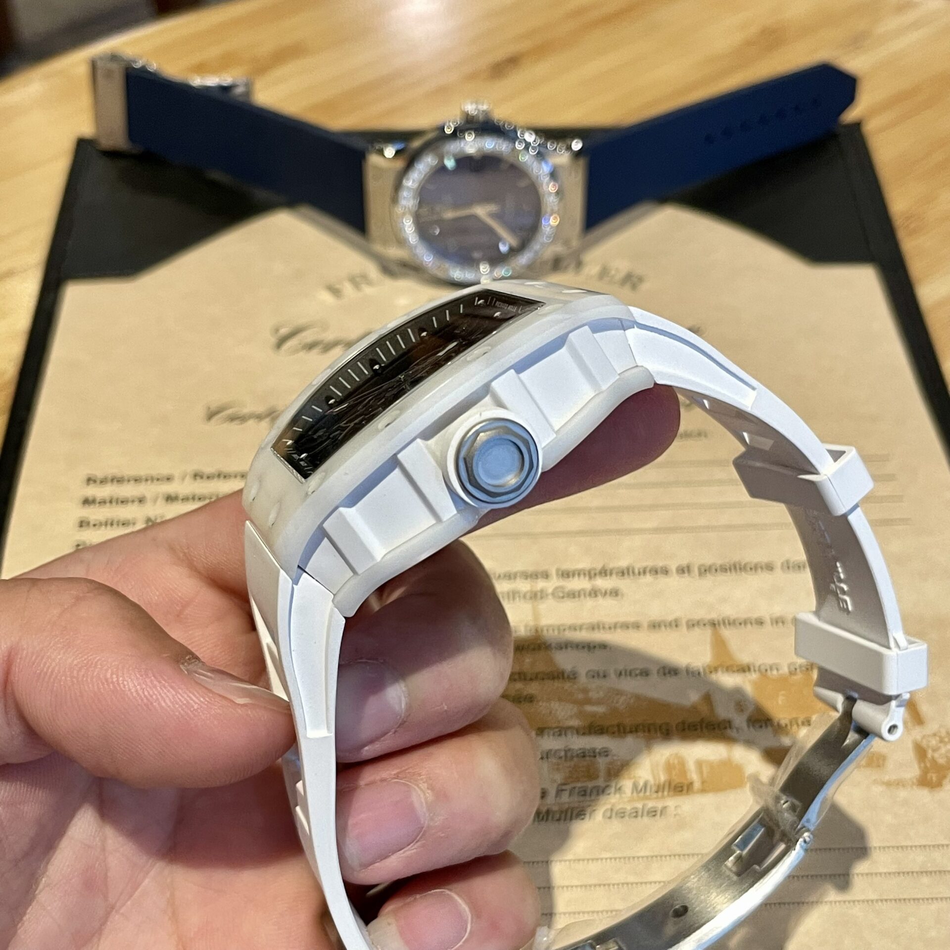 Richard Mille RM055 Best Replica Watch White Rubber Strap 45mm