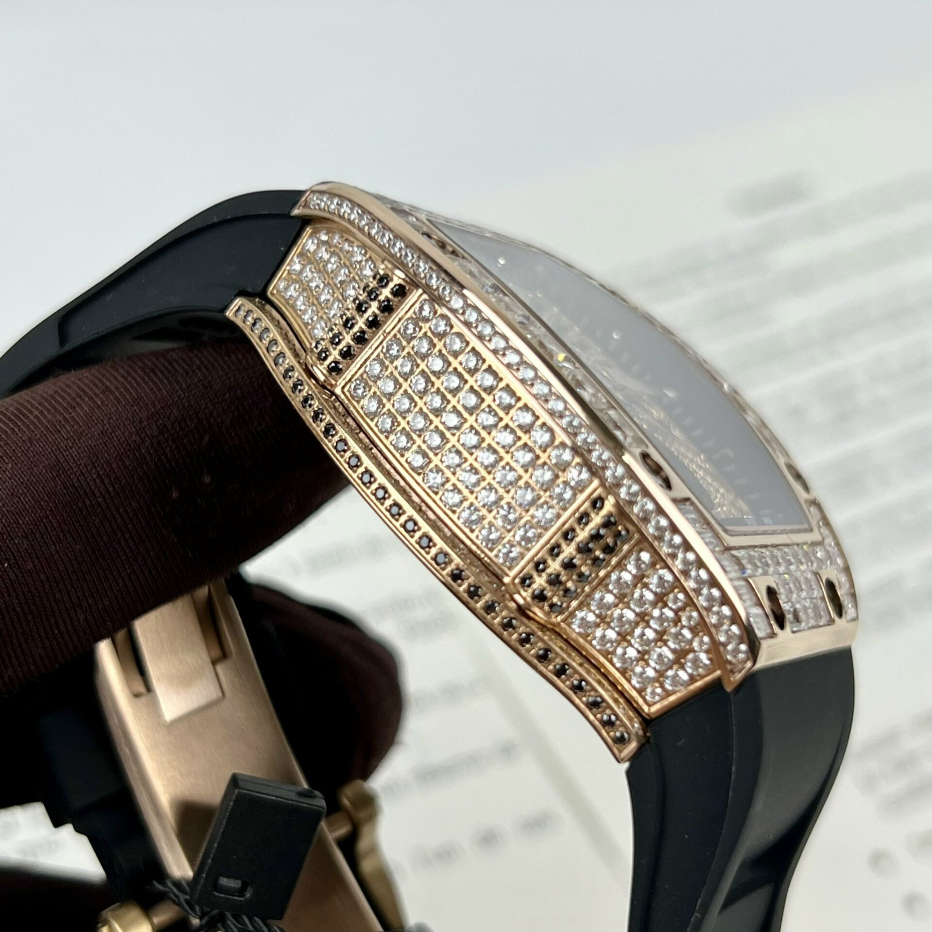 Richard Mille RM51-02 Rose Gold Baguette Replica Watch 40MM