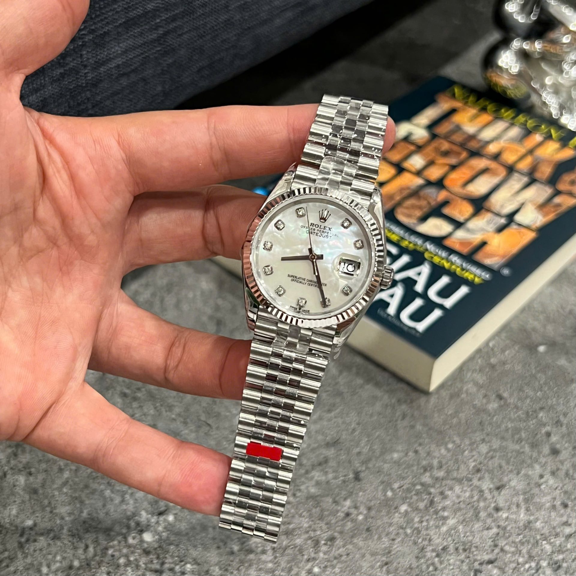 Rolex DateJust 126234 Luxury Replica Watches Mother Of Pearl   Moissanite Dial VS Factory 36mm