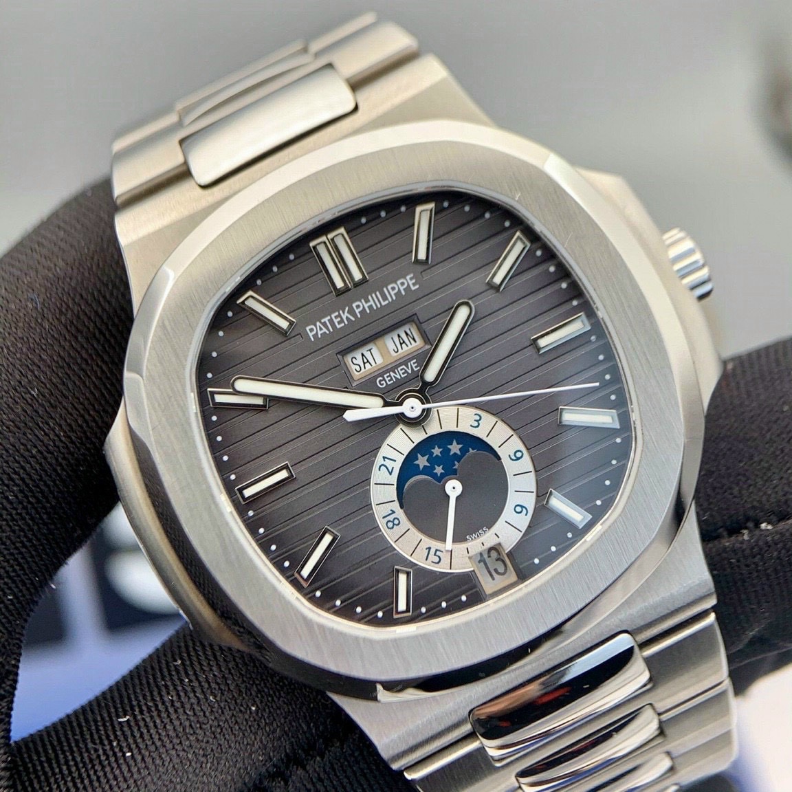 Patek Philippe Replica 1:1 Watch Nautilus 5726 Gray Dial Metal Strap PPF 40.5mm