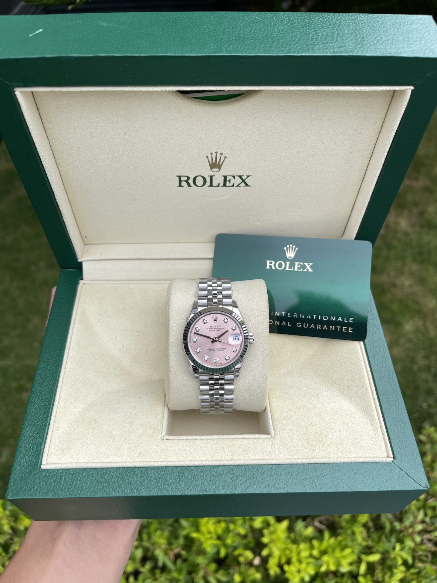 Rolex Replica Watch DateJust Women s Jubilee Strap Pink Dial EW Factory 31mm
