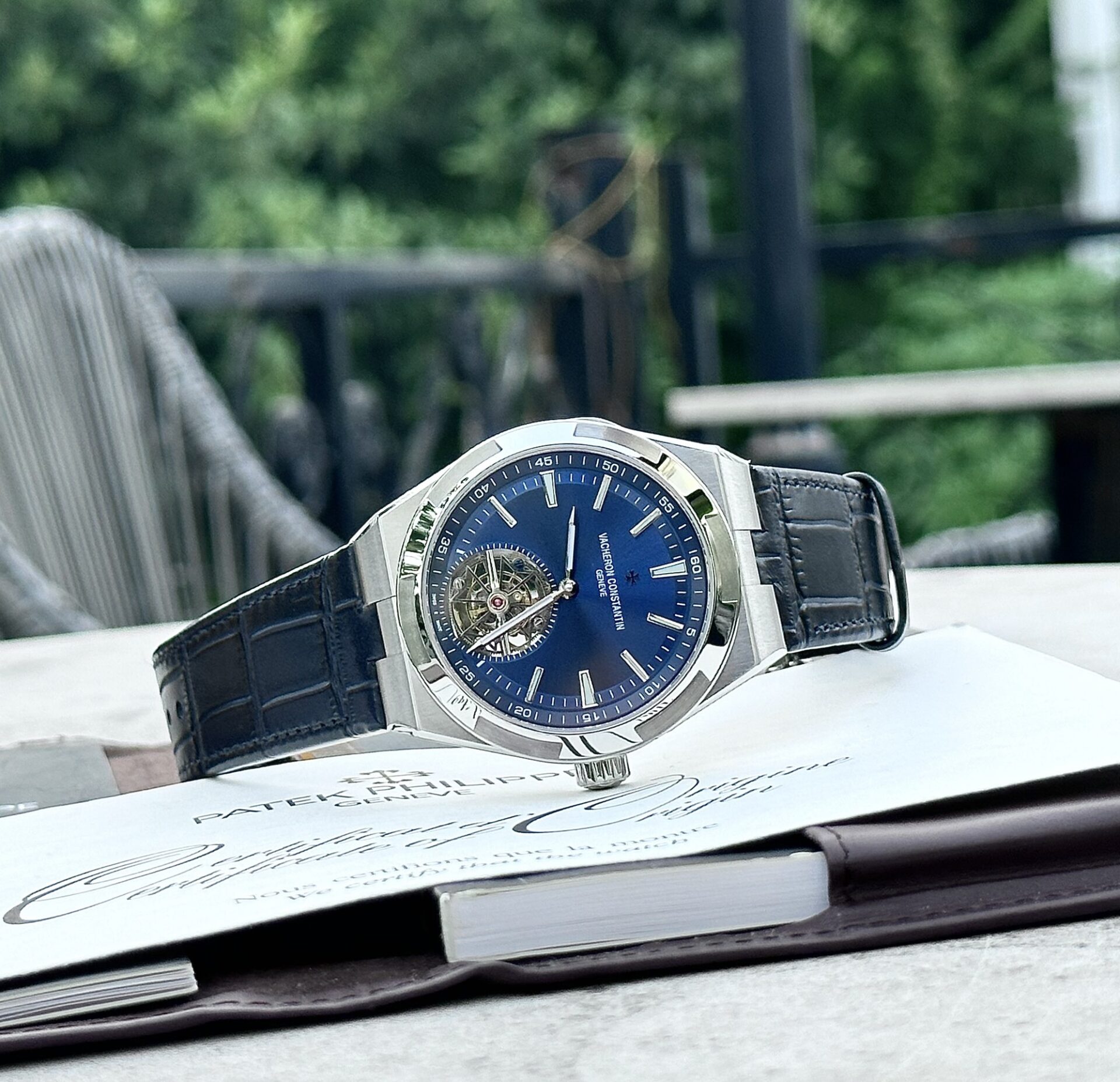 Vacheron Constantin Overseas Best Replica Watch Tourbillon 6000V Leather Strap BBR 42.5mm