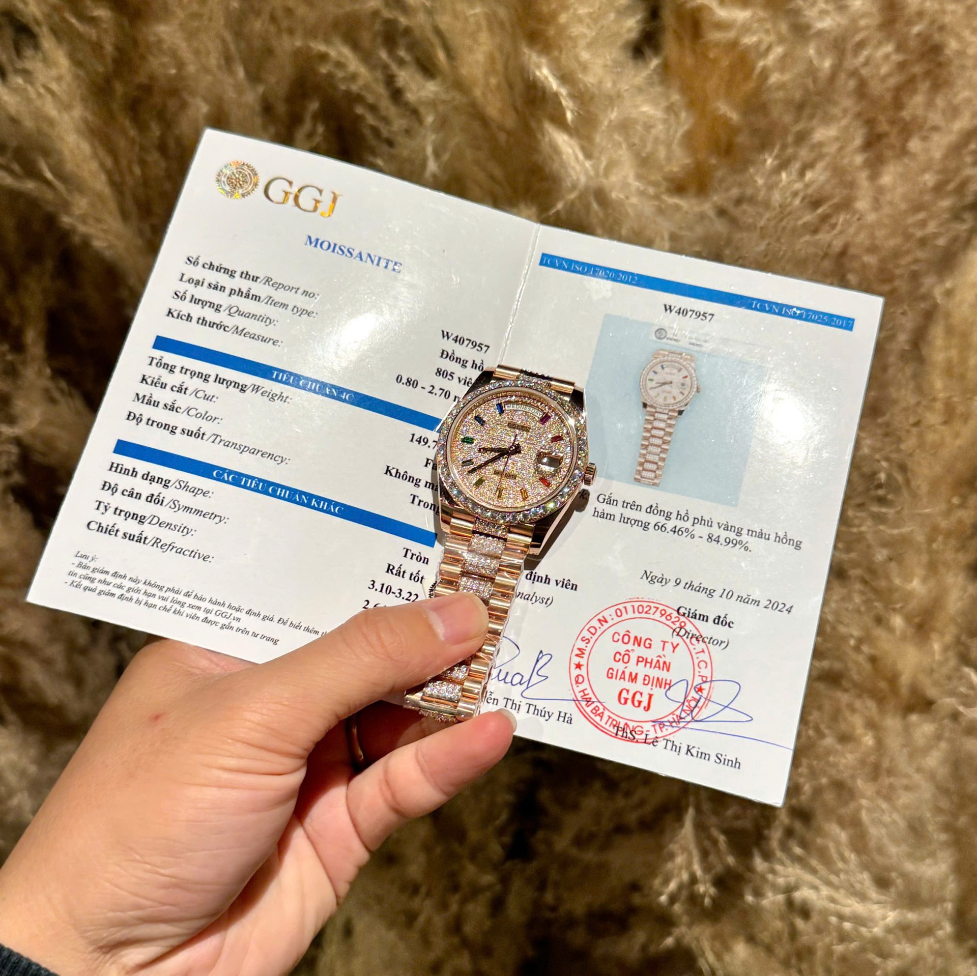 Rolex Day-Date Replica Watches Custom Moissanite Diamonds And Gold Wrapped 40mm