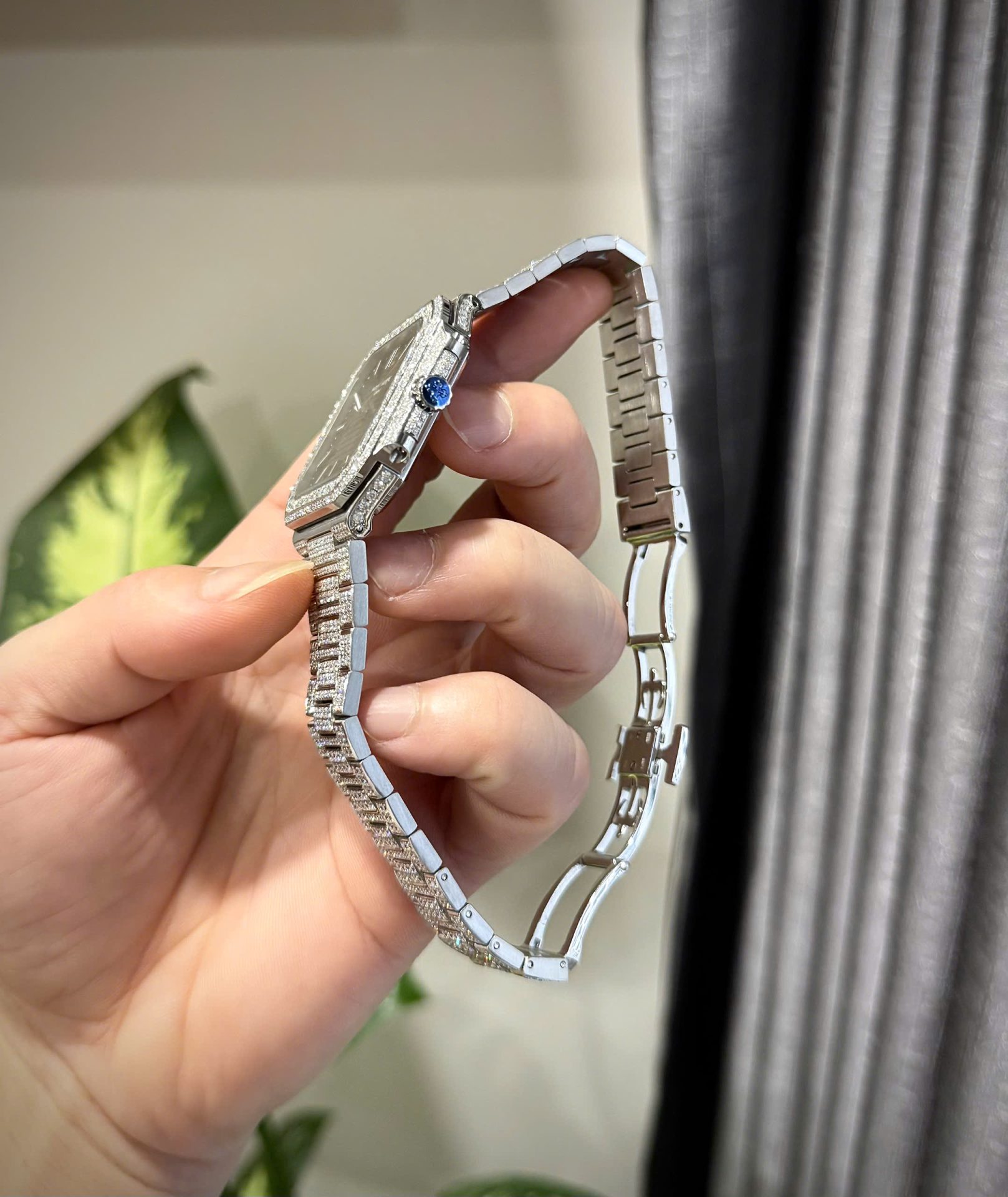 Patek Philippe Cubitus 5821 Dial Brown Custom Full Diamonds Moissanite Hong Kong 45mm