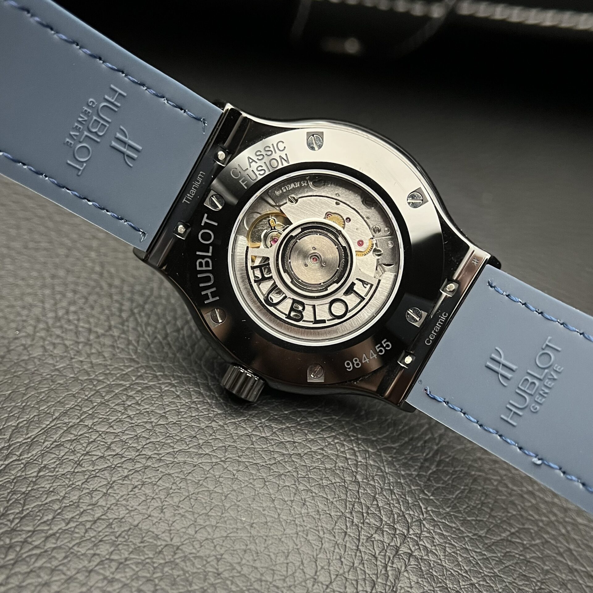 Hublot Classic Fusion Ceramic Charcoal Blue Replica Watch JJZ 42mm