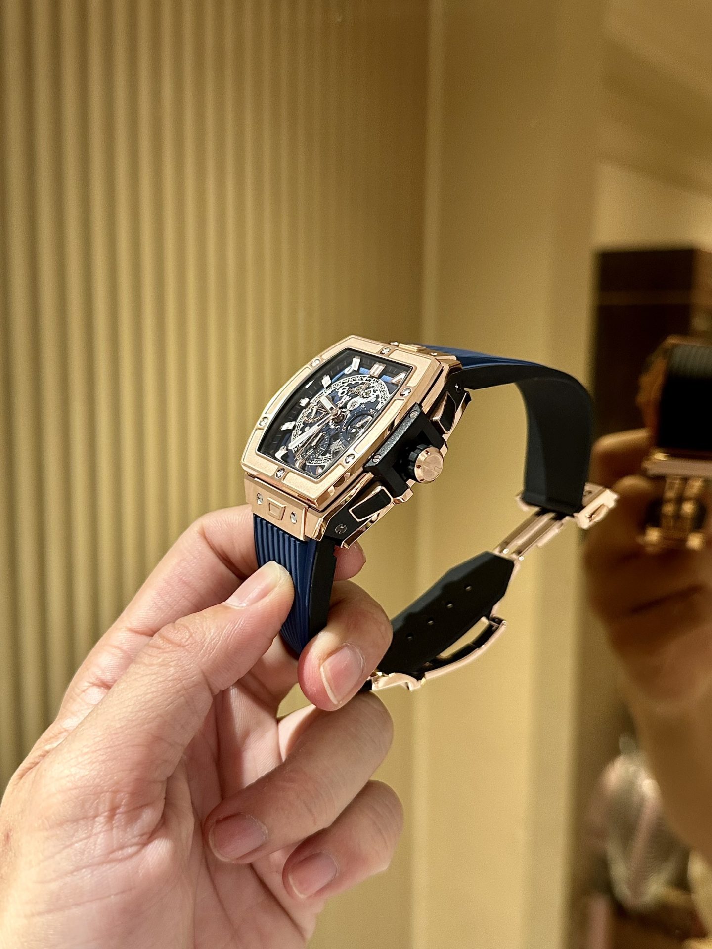 Hublot Replica 1:1 Watch Spirit Of Big Bang Blue Chronograph King Gold 42mm