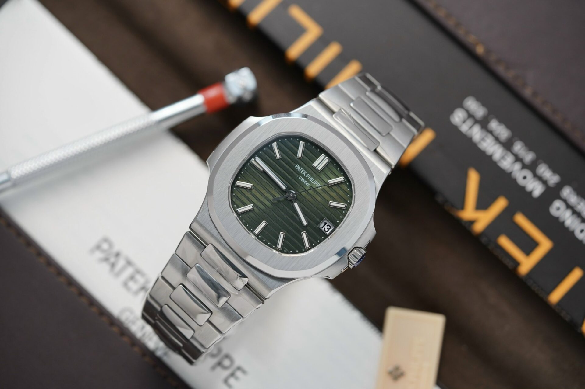 Patek Philippe Nautilus 5711 Green Dial Metal Strap Rep 1:1 Watch 3K 40mm