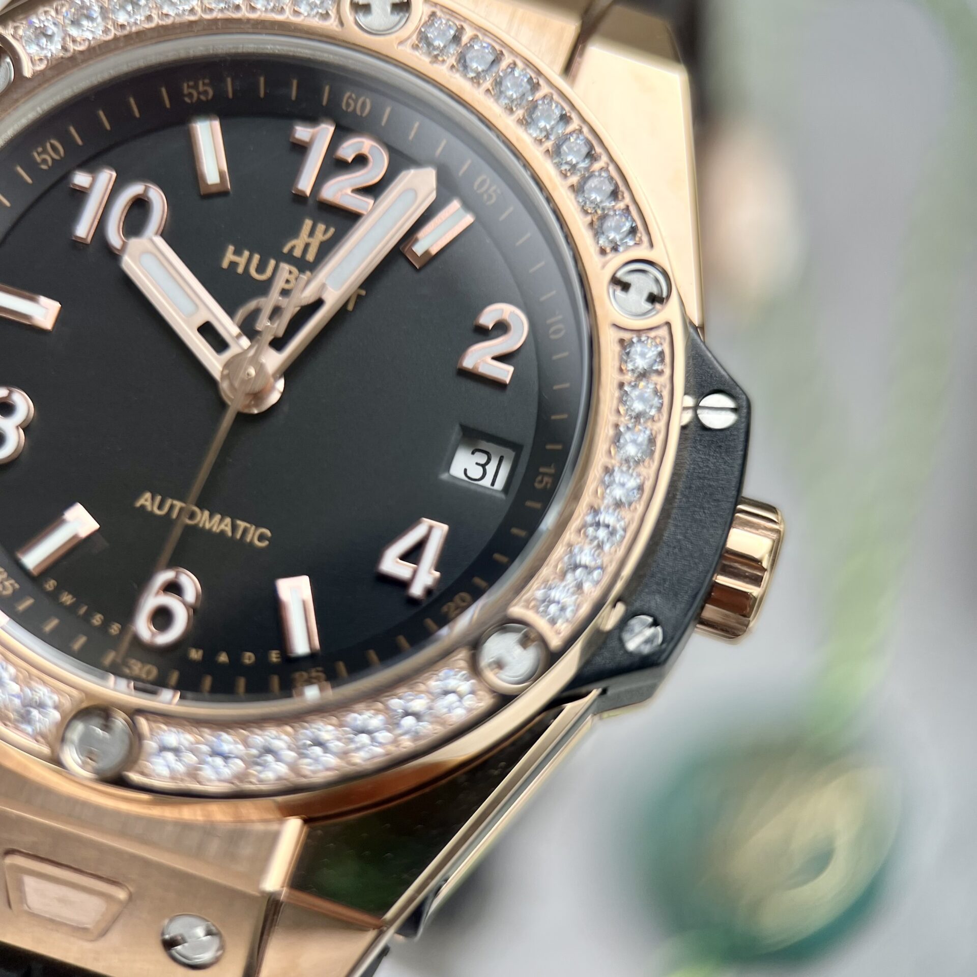 Hublot Replica 1:1 Watch Big Bang One Click King Gold Diamond Bezel HBF 39mm