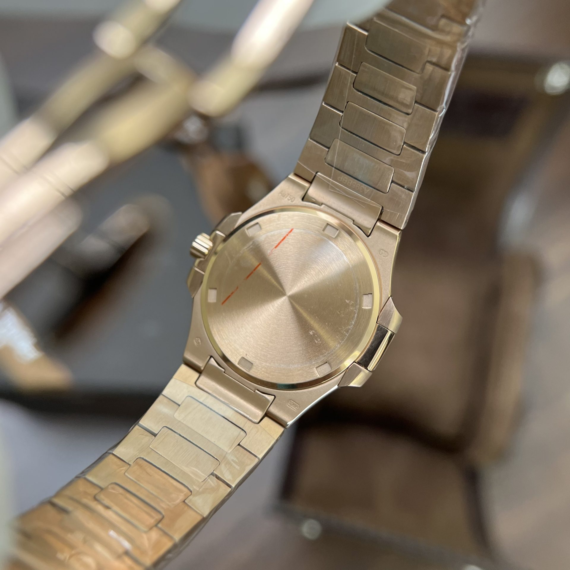 Patek Philippe Replica 11 Watch Nautilus 7010 Rose Gold With Stone Metal Strap 32mm