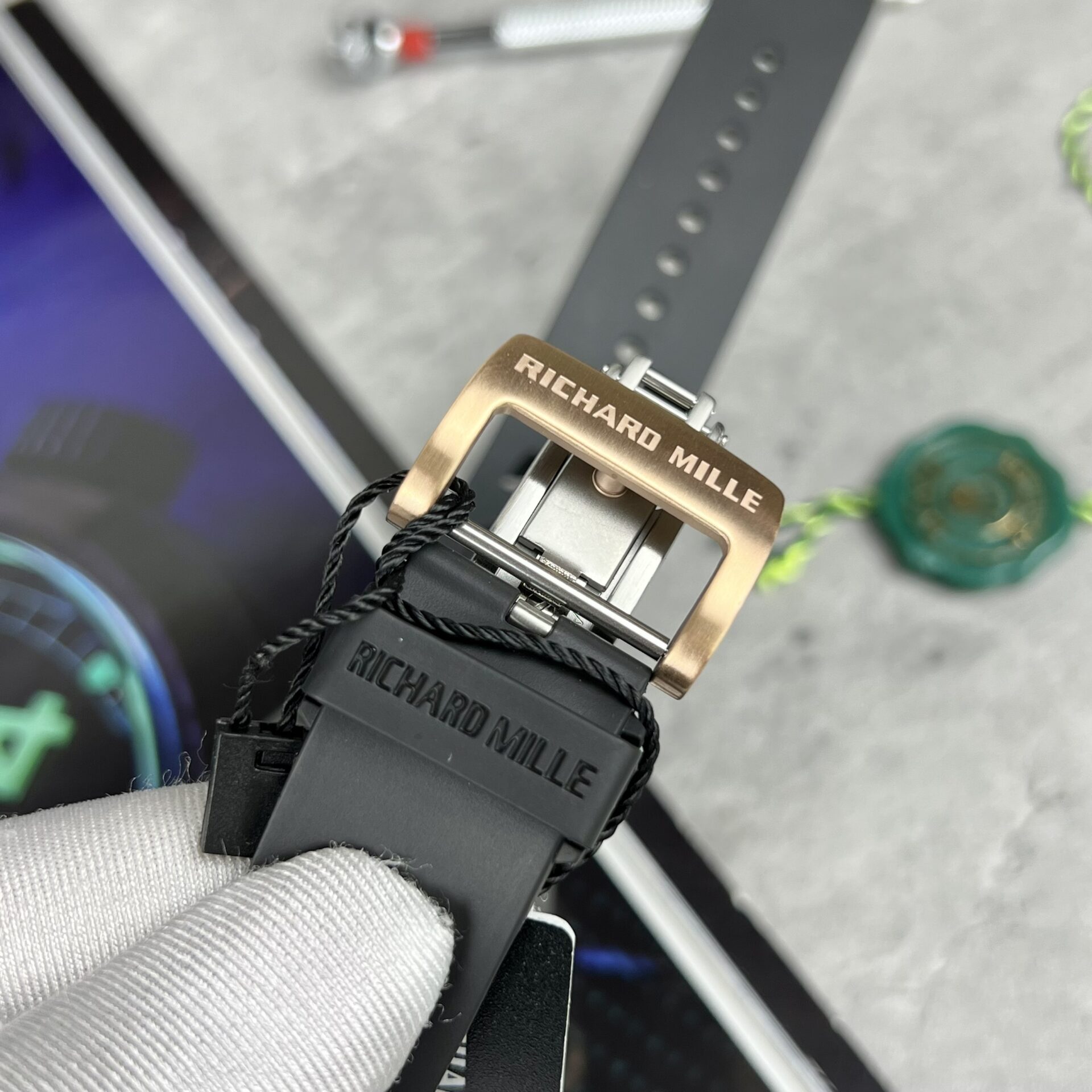 Richard Mille RM47 Best Replica Watch Black Rubber Strap Samurai Dial 42.7mm
