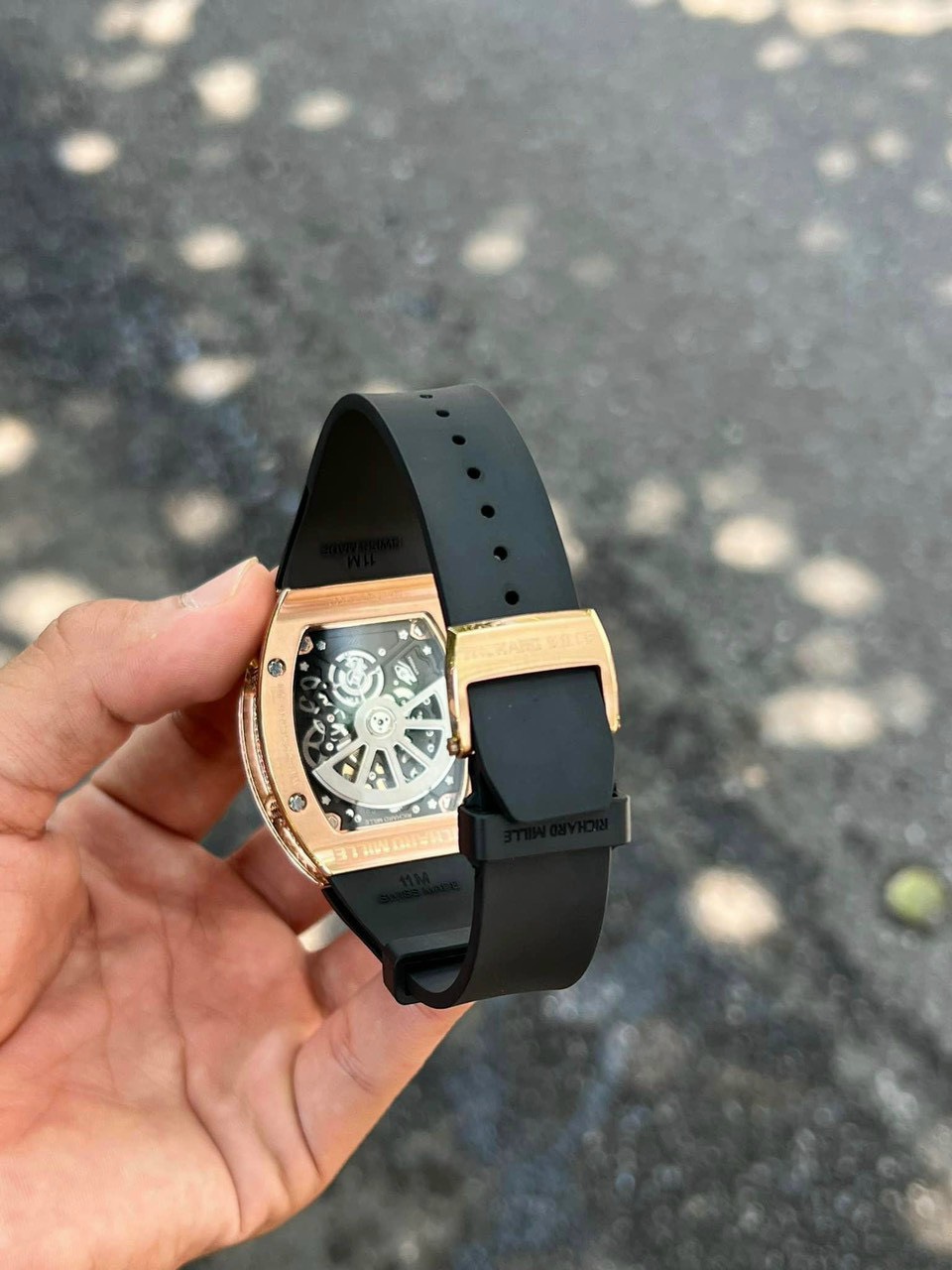 Richard Mille Replica Watch RM67 Black Dial Men s Full Diamond 40mm