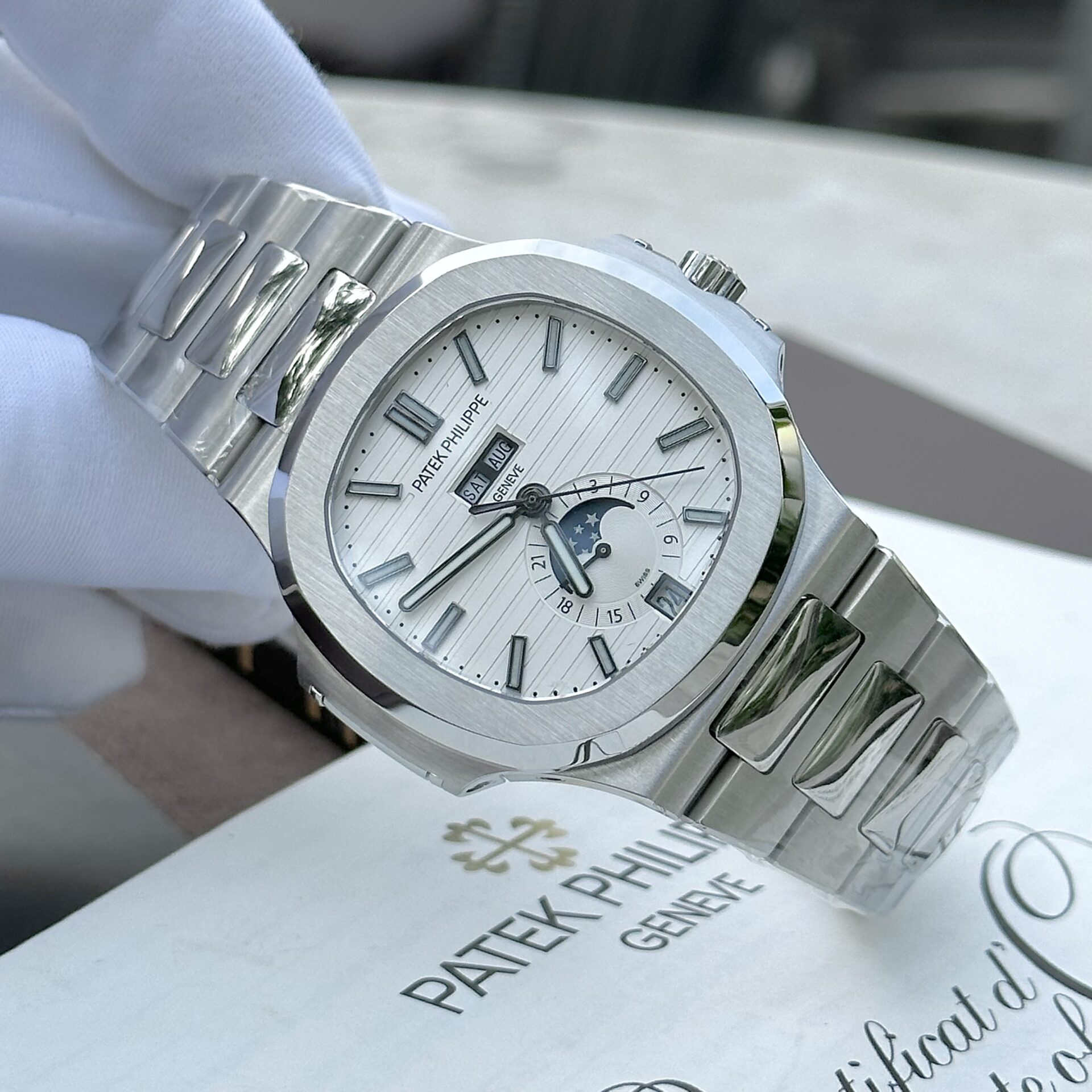 Patek Philippe Nautilus 5726 Replica 1:1 Watch White Dial PPF 40.5mm