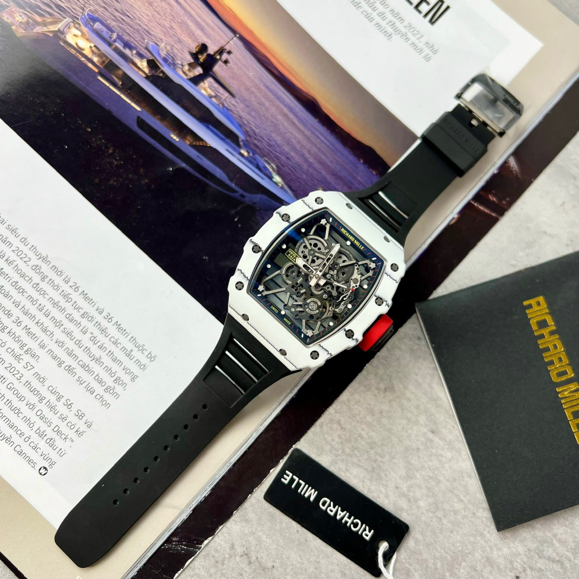 Richard Mille Replica 1:1 Watch RM35-01 Carbon TPT Factory BBR 44mm