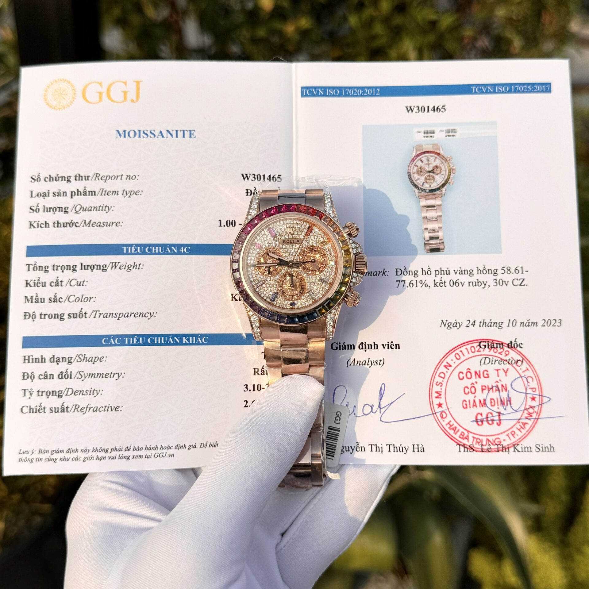 Rolex Replica 1:1 Watch Daytona Gold Wrapped Moissanite Diamond 40mm