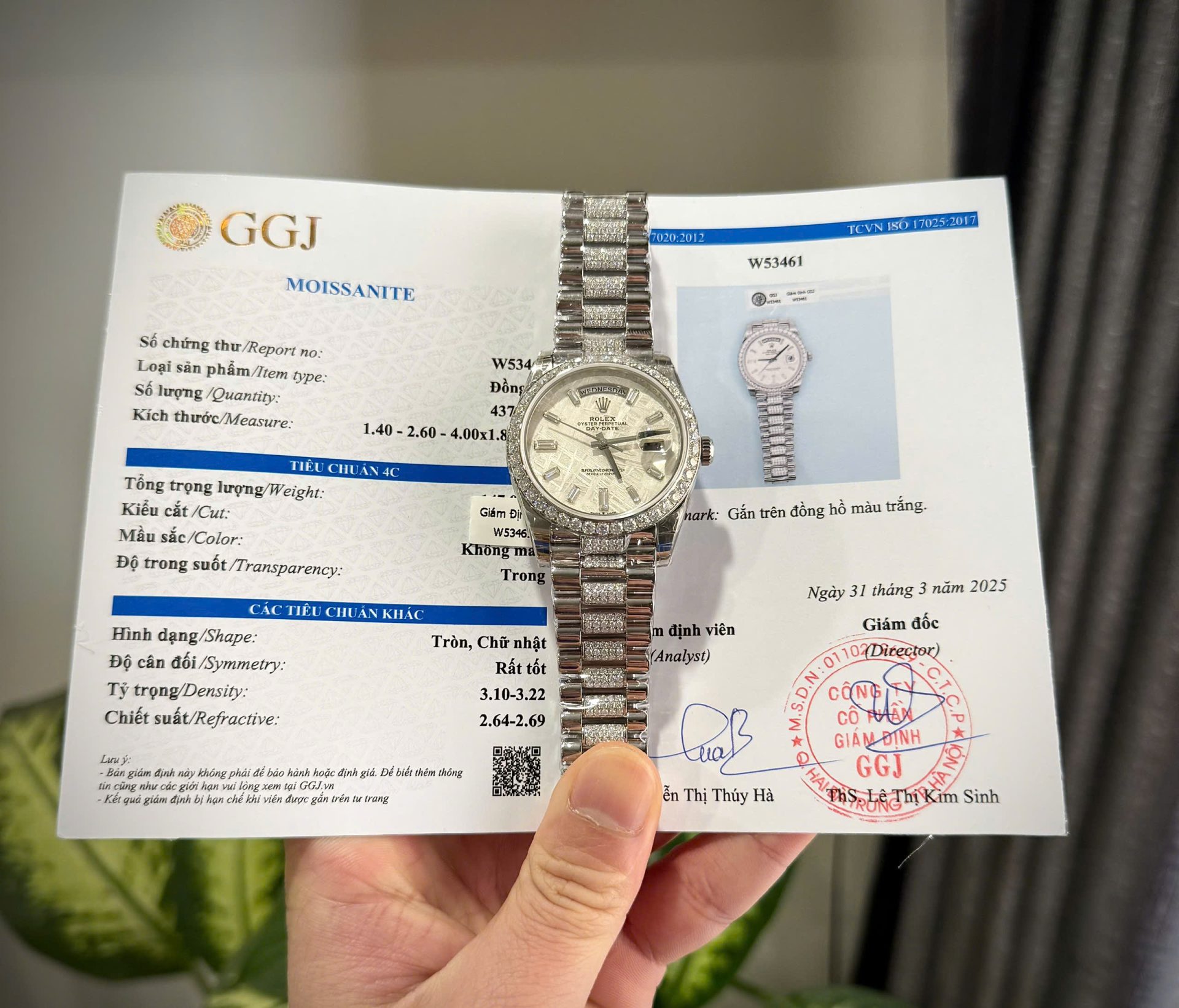 Rolex Day-Date Meteorite Dial Custom Moissanite Daimonds Copies Watches 40mm