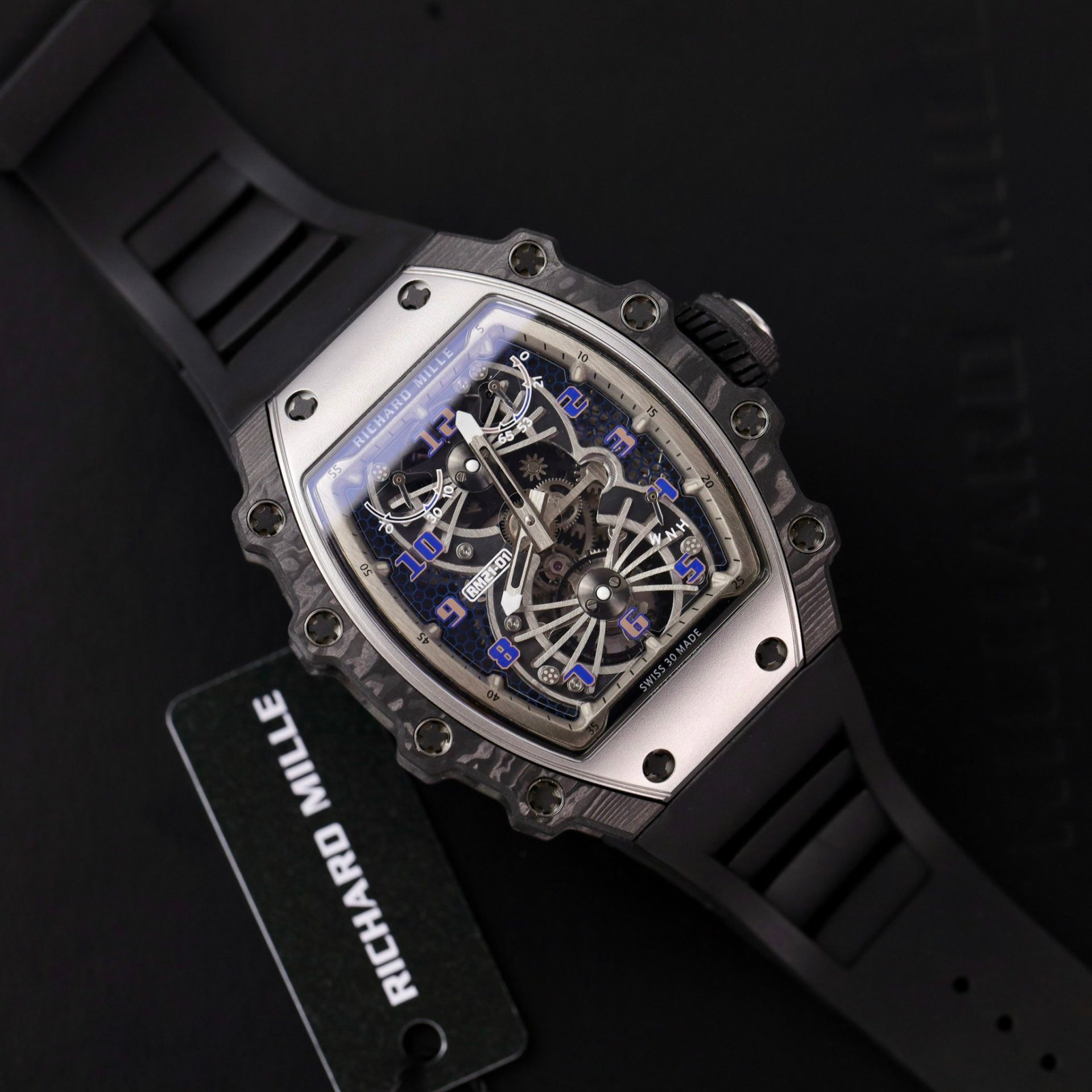 Richard Mille Rep 1:1 Watch RM21-01 Tourbillon Highest Quality 43.7x50mm