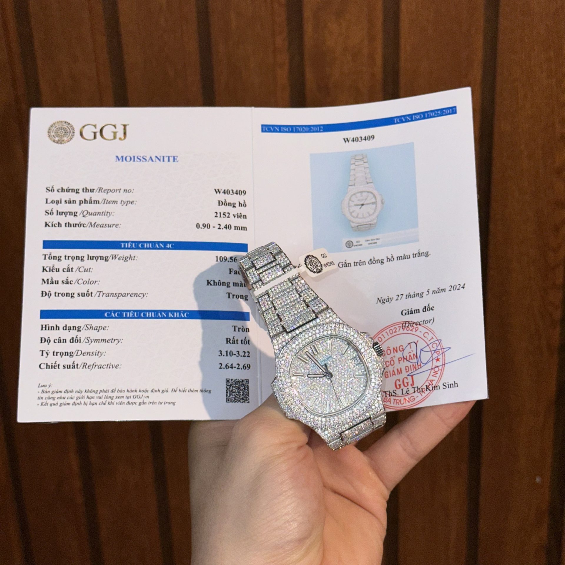 Patek Philippe Replica 1:1 Watch Nautilus 5719 Full Diamond Moissanite Hong Kong 40mm